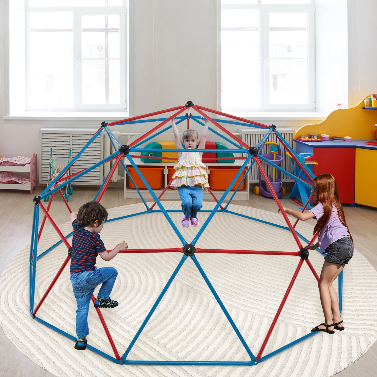 10 Feet Dome Climber with Swing and 800 Lbs Load Capacity - Image 10