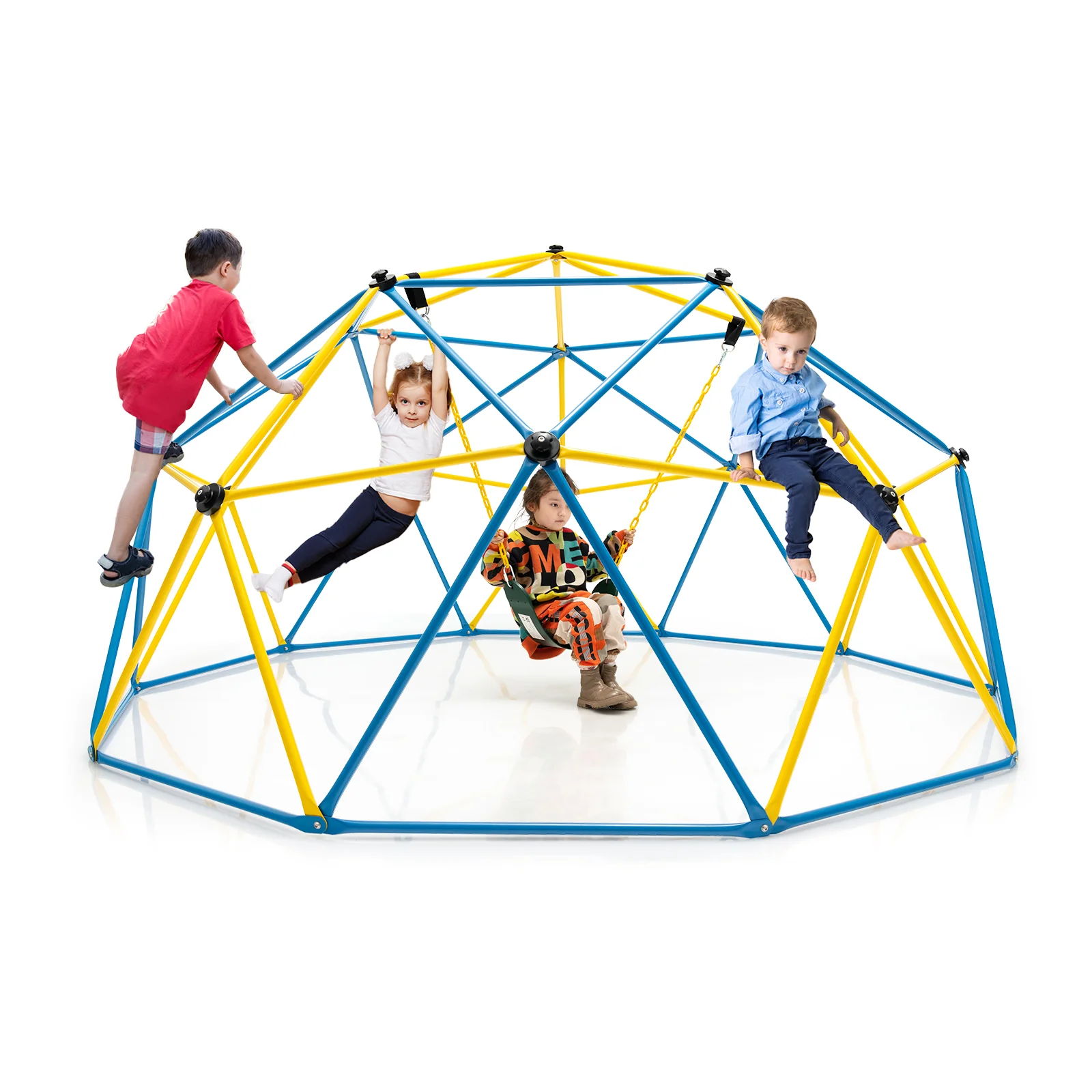 10 Feet Dome Climber with Swing and 800 Lbs Load Capacity - Image 3