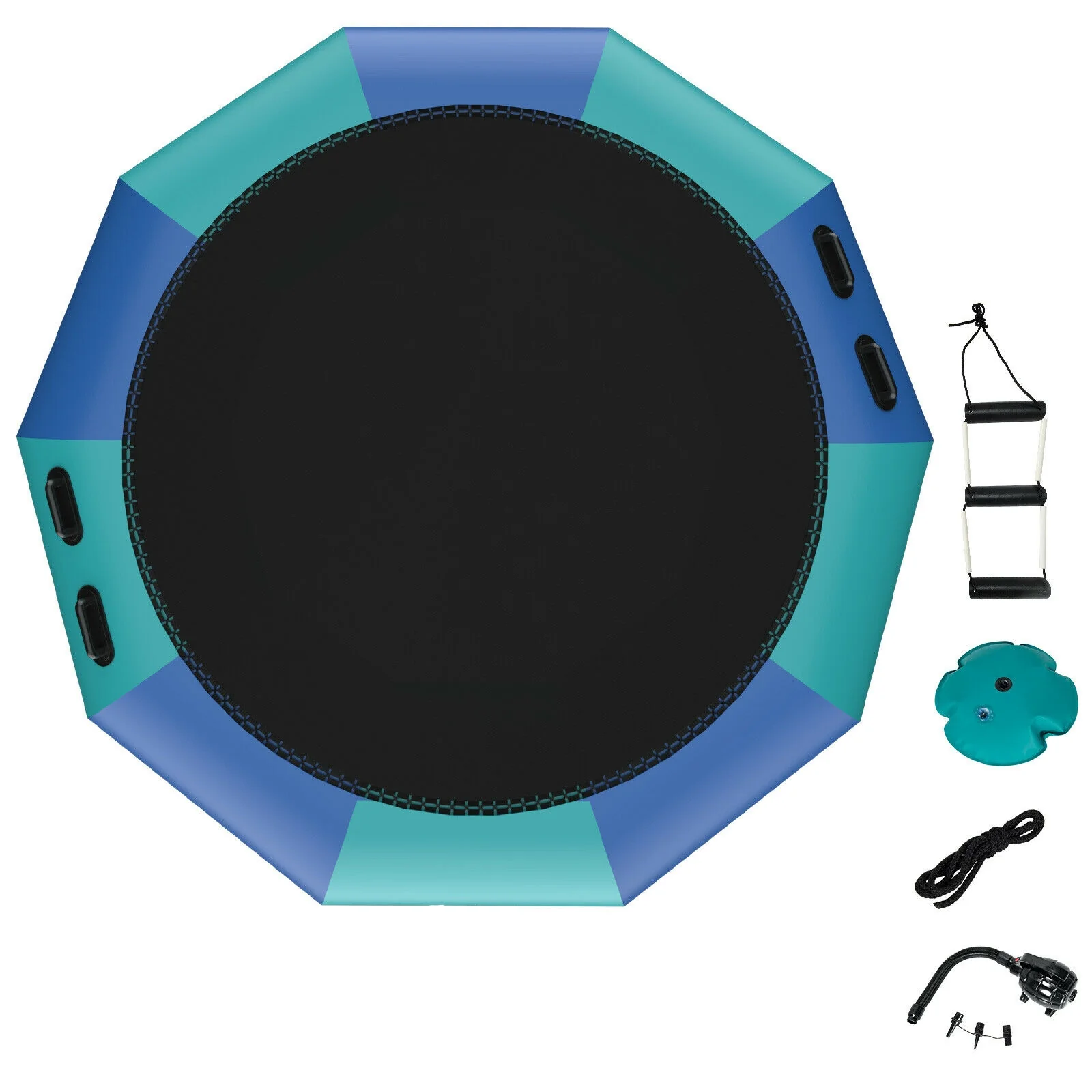 10 Feet Inflatable Splash Padded Water Bouncer Trampoline - Image 12