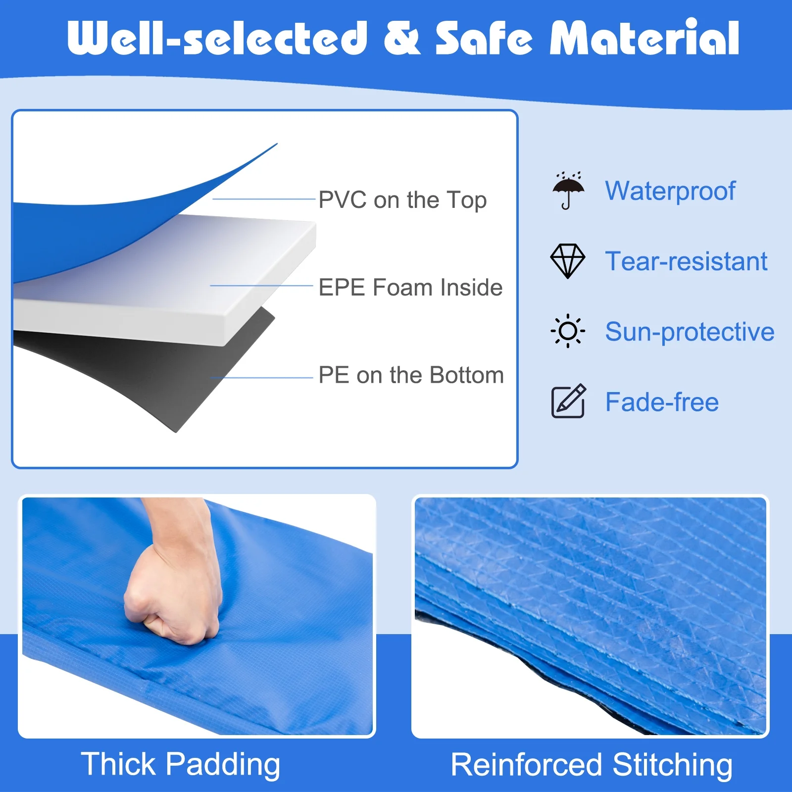 10 Feet Universal Spring Cover Trampoline Replacement Safety Pad - Image 10