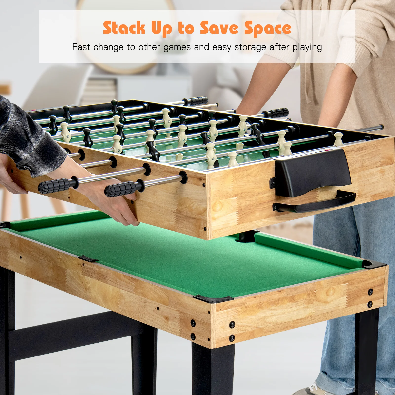10-in-1 Multi Combo Game Table Set for Home - Image 2