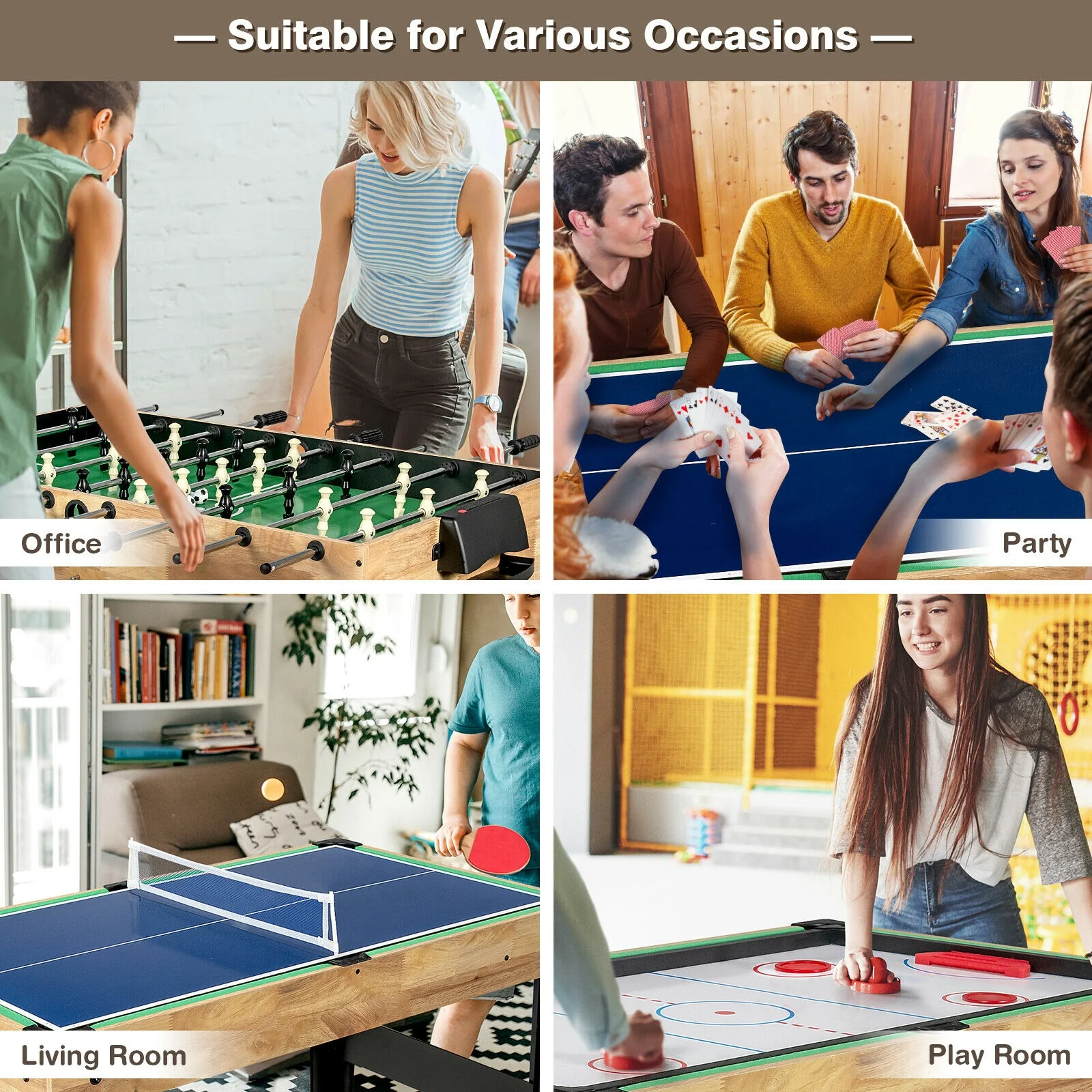 10-in-1 Multi Combo Game Table Set for Home - Image 8