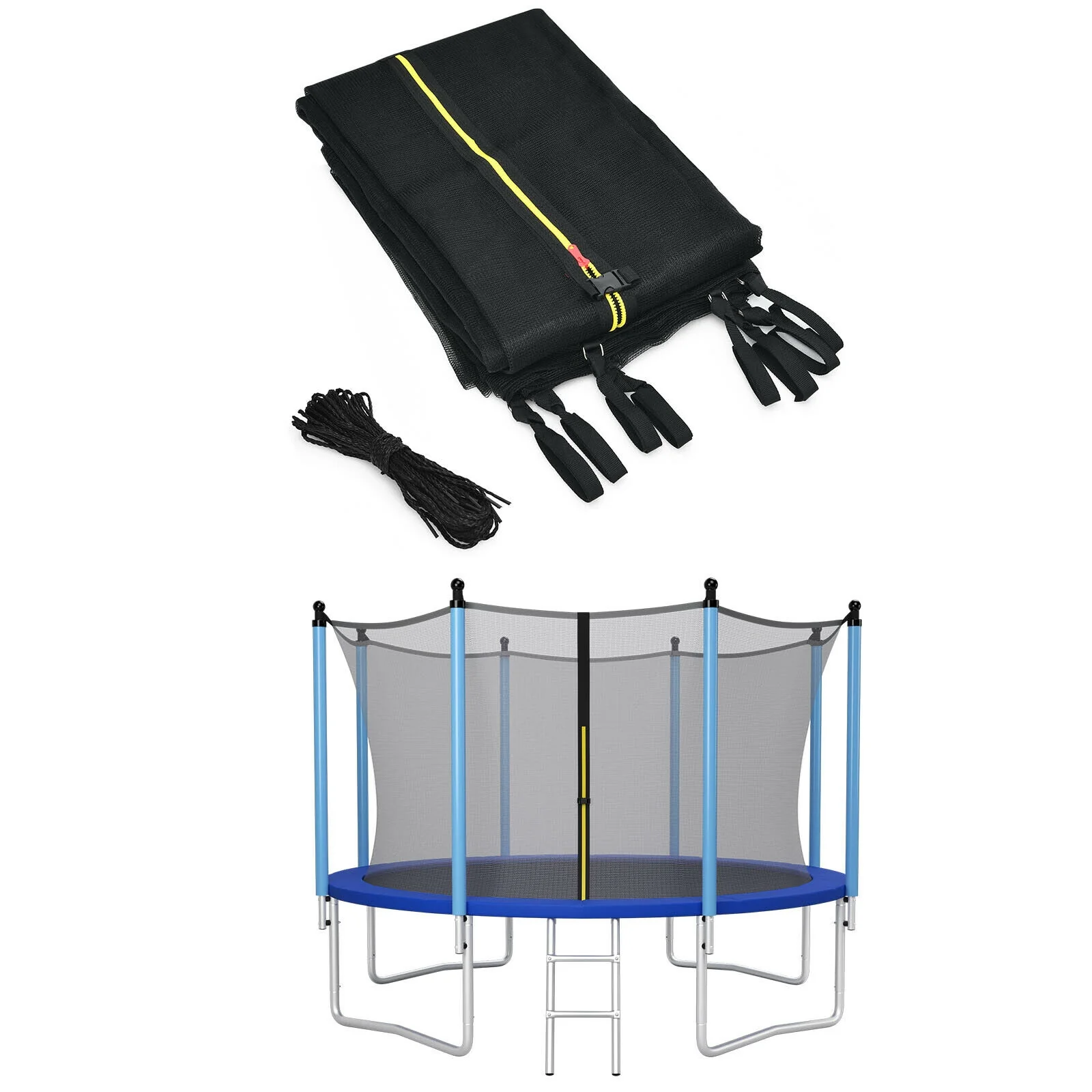 10Ft Replacement Weather-Resistant Trampoline Safety Enclosure Net - Image 13