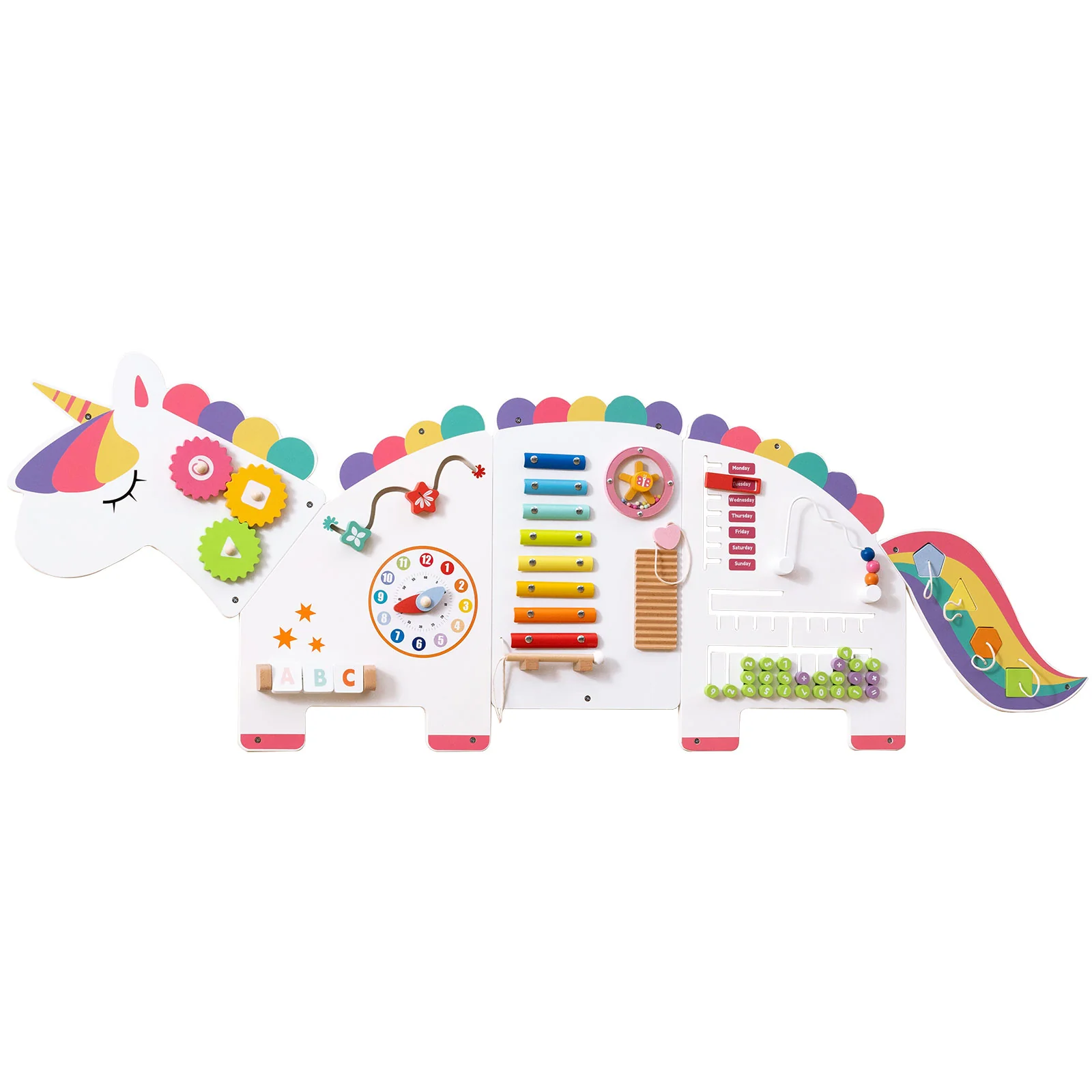 11-in-1 Dinosaur Activity Wall Busy Board Panels for Toddlers Education and Early Development - Image 19
