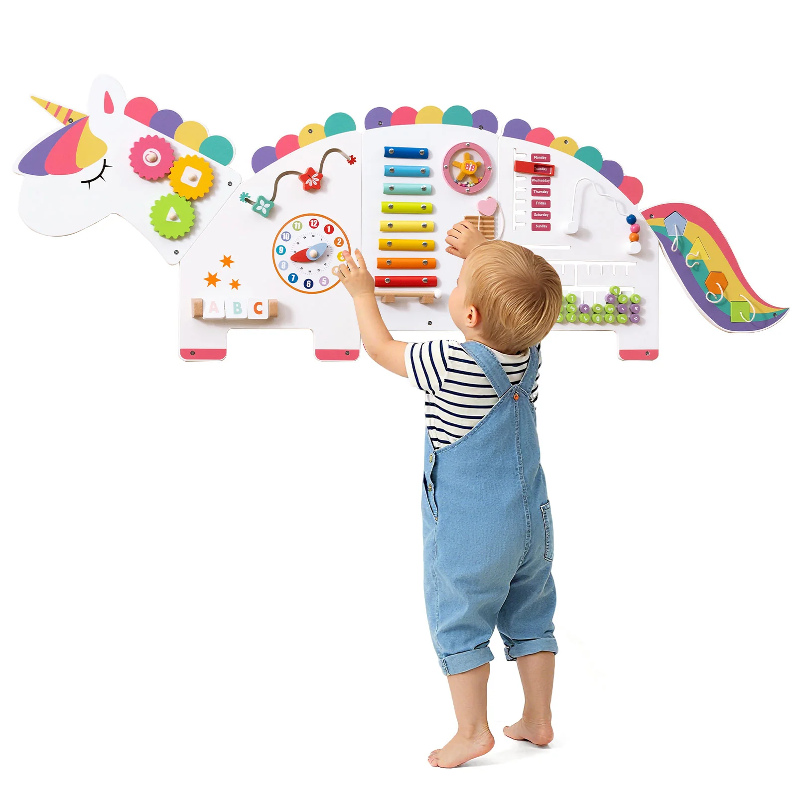 11-in-1 Dinosaur Activity Wall Busy Board Panels for Toddlers Education and Early Development - Image 20