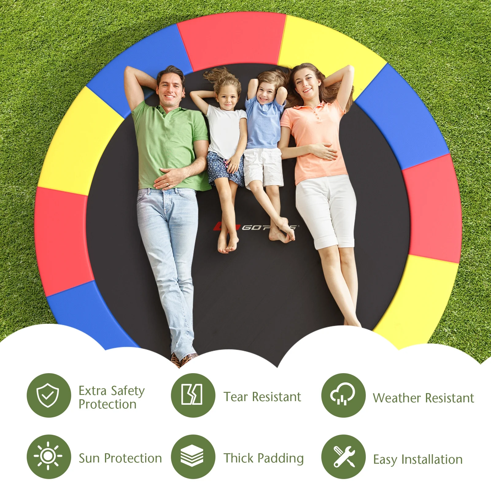 12 Feet Waterproof and Tear-Resistant Universal Trampoline Safety Pad Spring Cover - Image 15