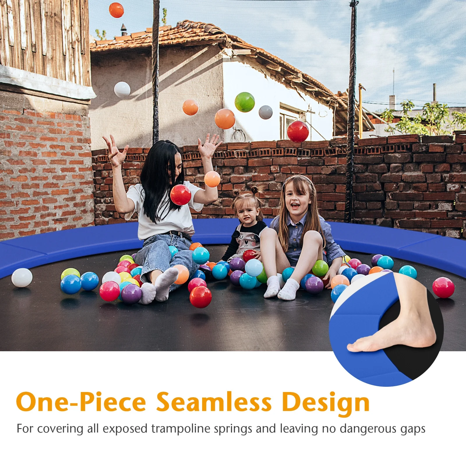 12 Feet Waterproof and Tear-Resistant Universal Trampoline Safety Pad Spring Cover - Image 4