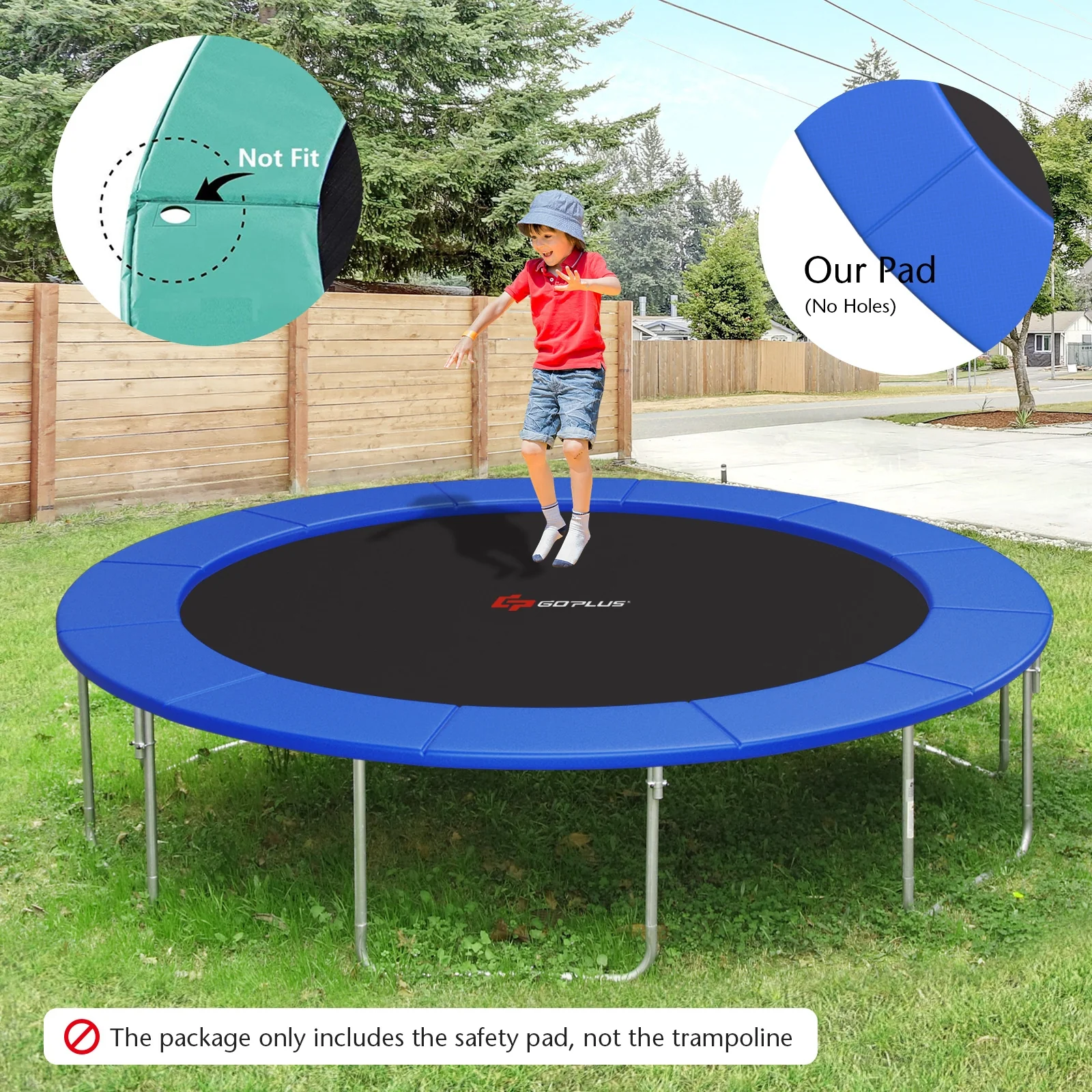 12 Feet Waterproof and Tear-Resistant Universal Trampoline Safety Pad Spring Cover - Image 5