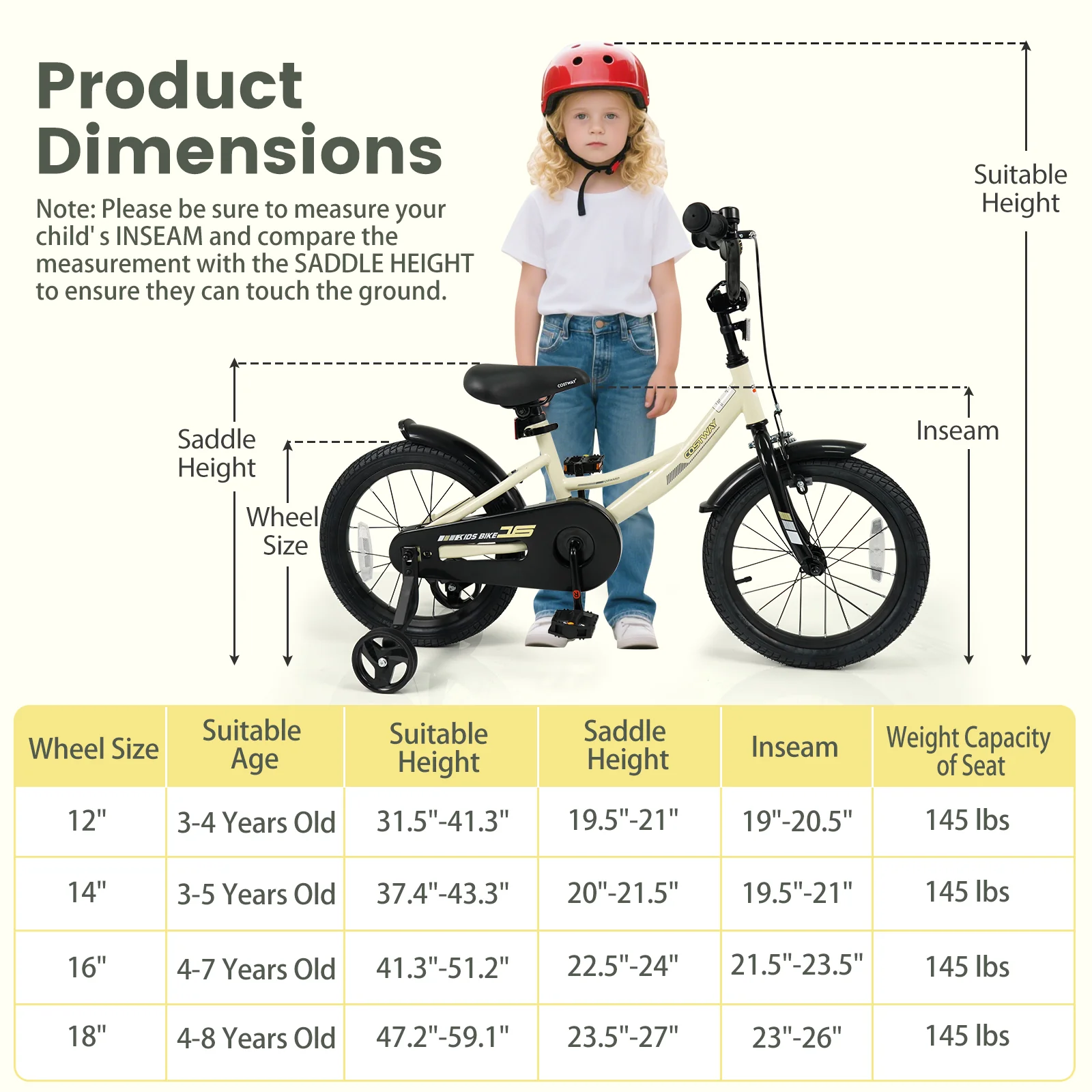 12 Inches Kids Bike Sport Bicycle with Removable Training Wheels - Image 12
