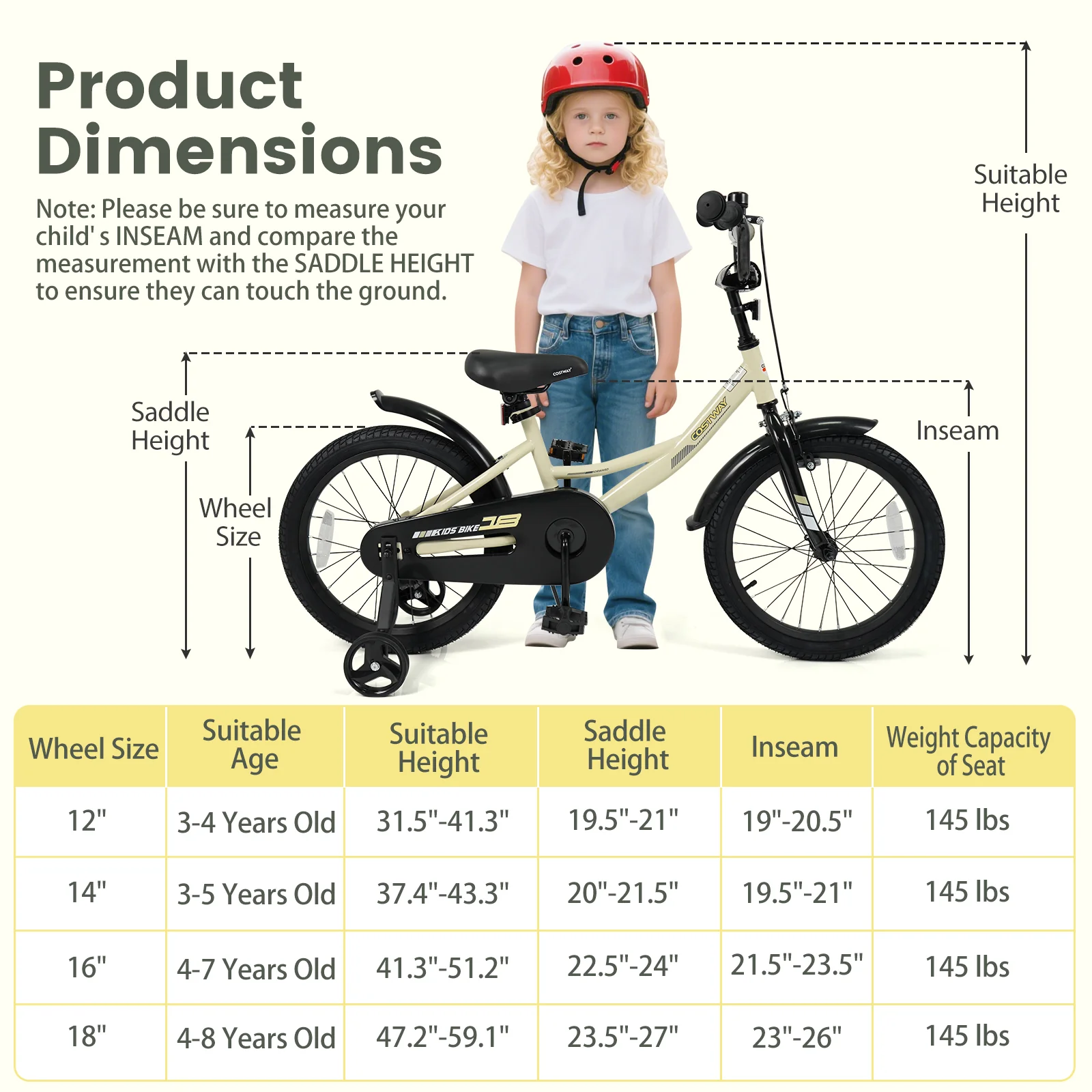 12 Inches Kids Bike Sport Bicycle with Removable Training Wheels - Image 20
