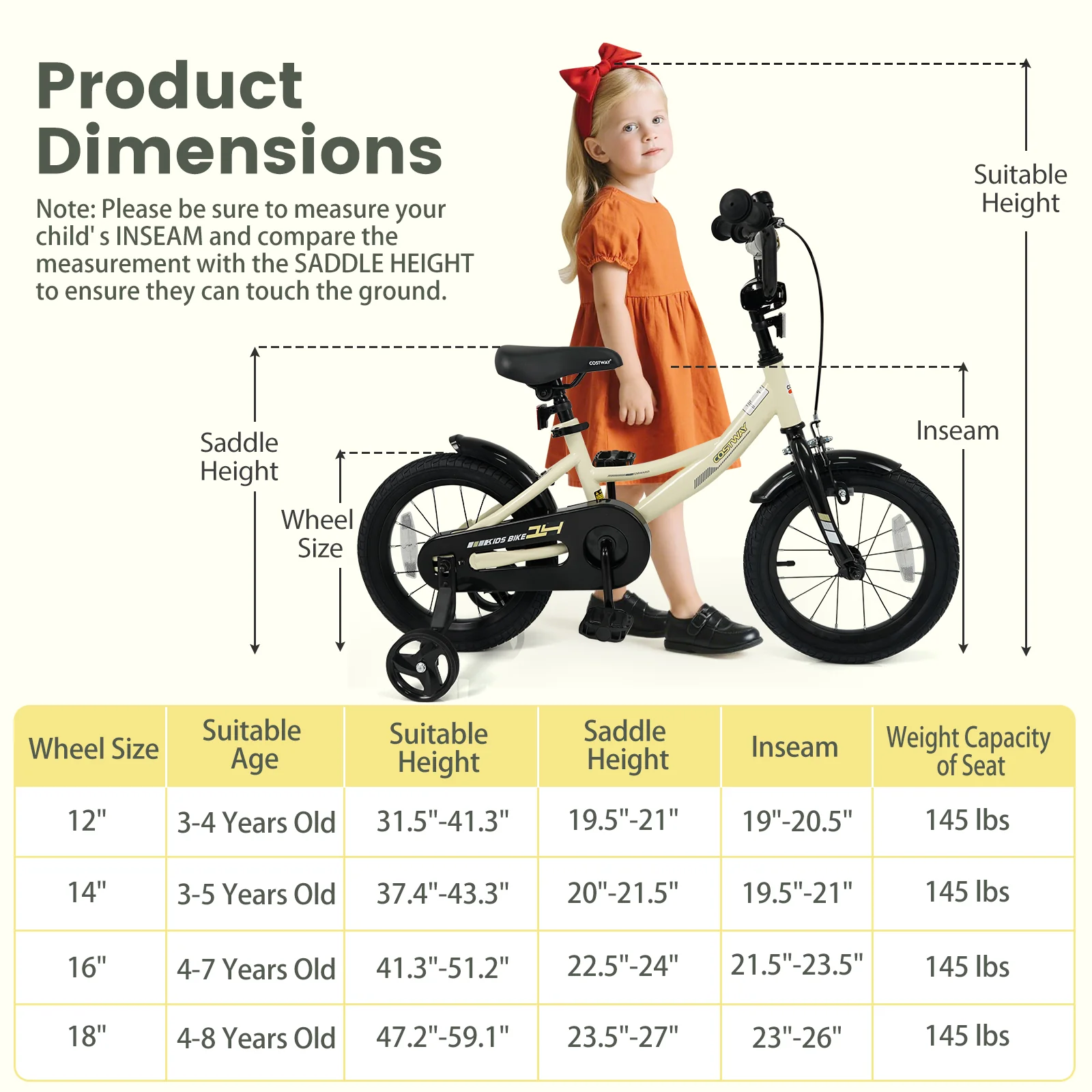 12 Inches Kids Bike Sport Bicycle with Removable Training Wheels - Image 28