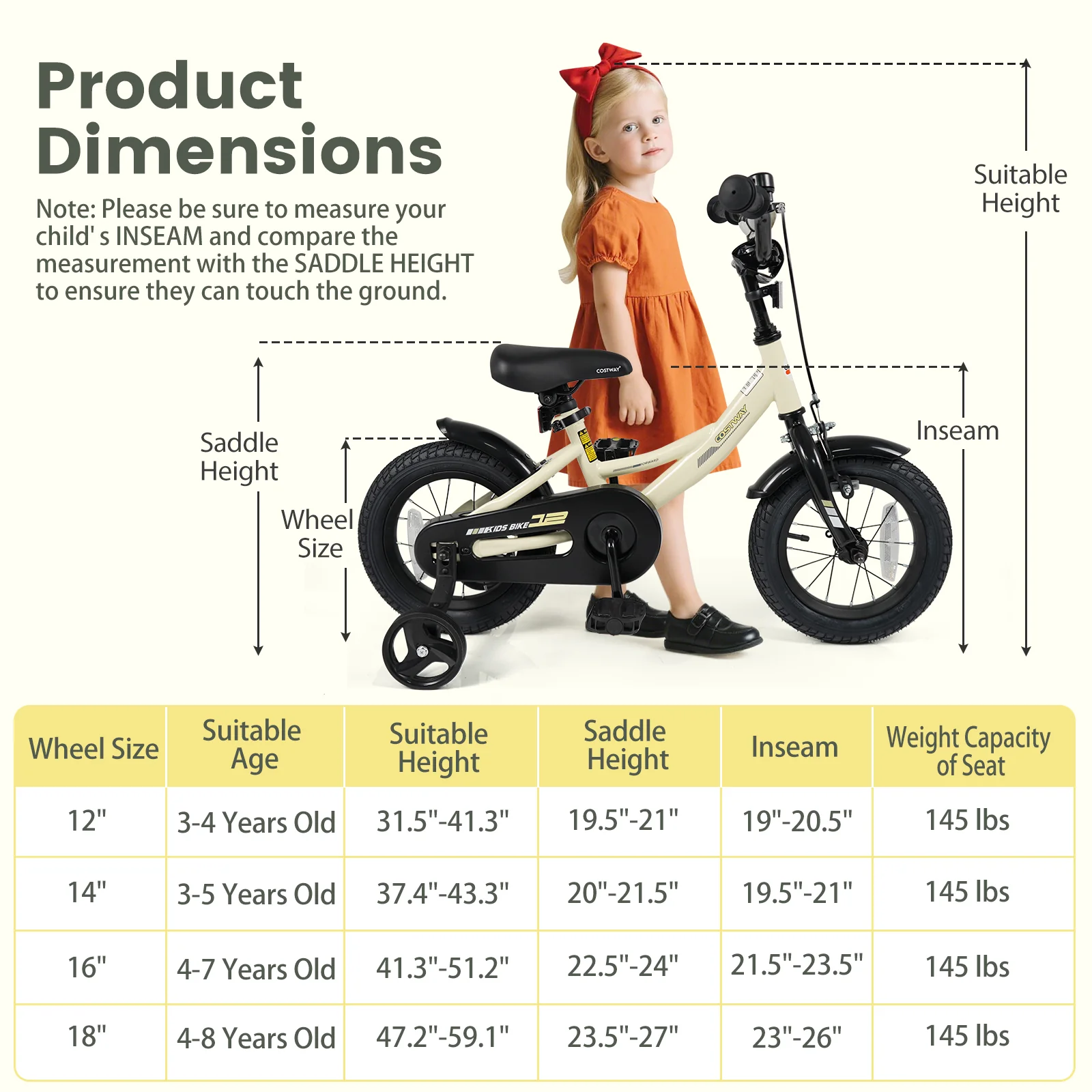 12 Inches Kids Bike Sport Bicycle with Removable Training Wheels - Image 4