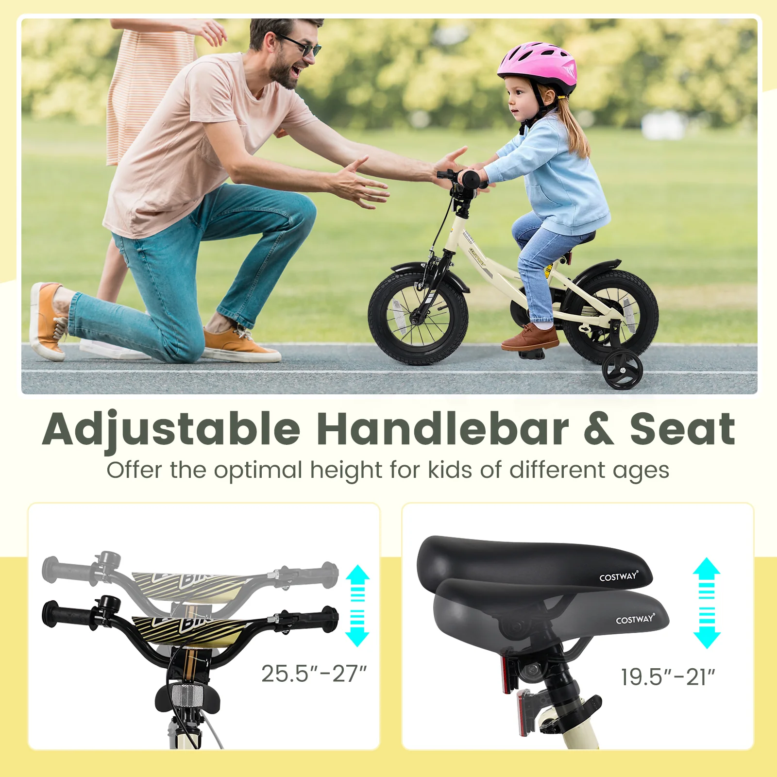 12 Inches Kids Bike Sport Bicycle with Removable Training Wheels - Image 6