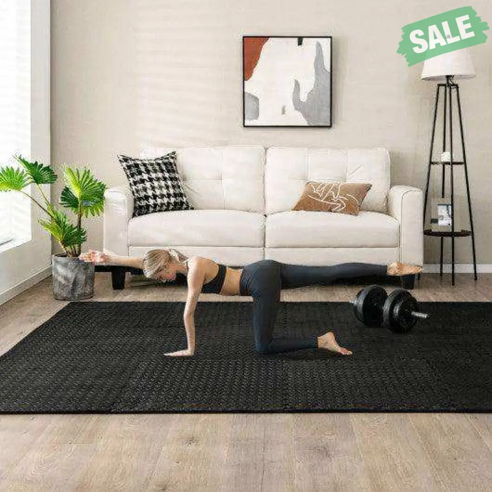 12 Pieces Puzzle Interlocking Flooring Mat with Anti-slip and Waterproof Surface - Image 8
