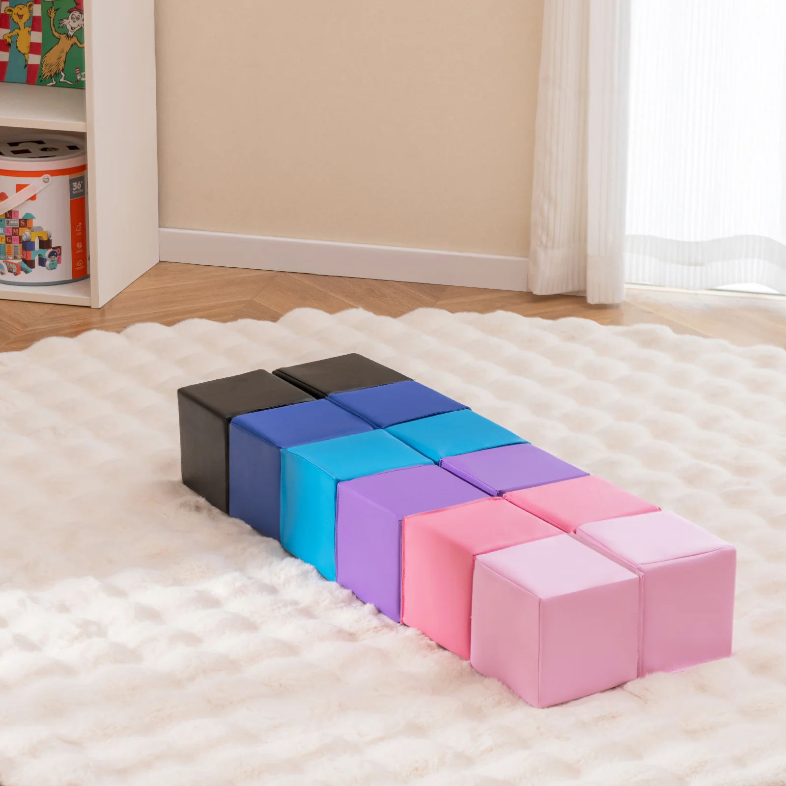 12 Pieces Soft Foam Building Blocks Climbing Foam Cubes Set for Kids - Image 10