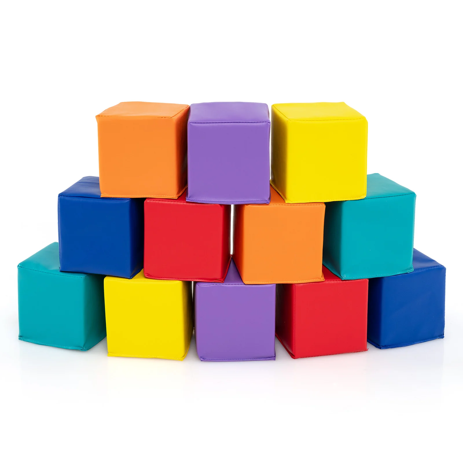 12 Pieces Soft Foam Building Blocks Climbing Foam Cubes Set for Kids - Image 3
