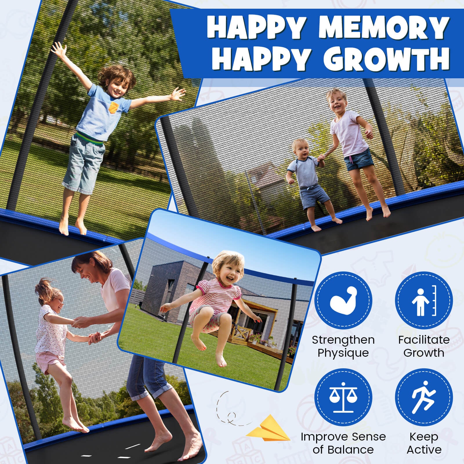 12FT ASTM Approved Recreational Trampoline with Ladder - Image 14