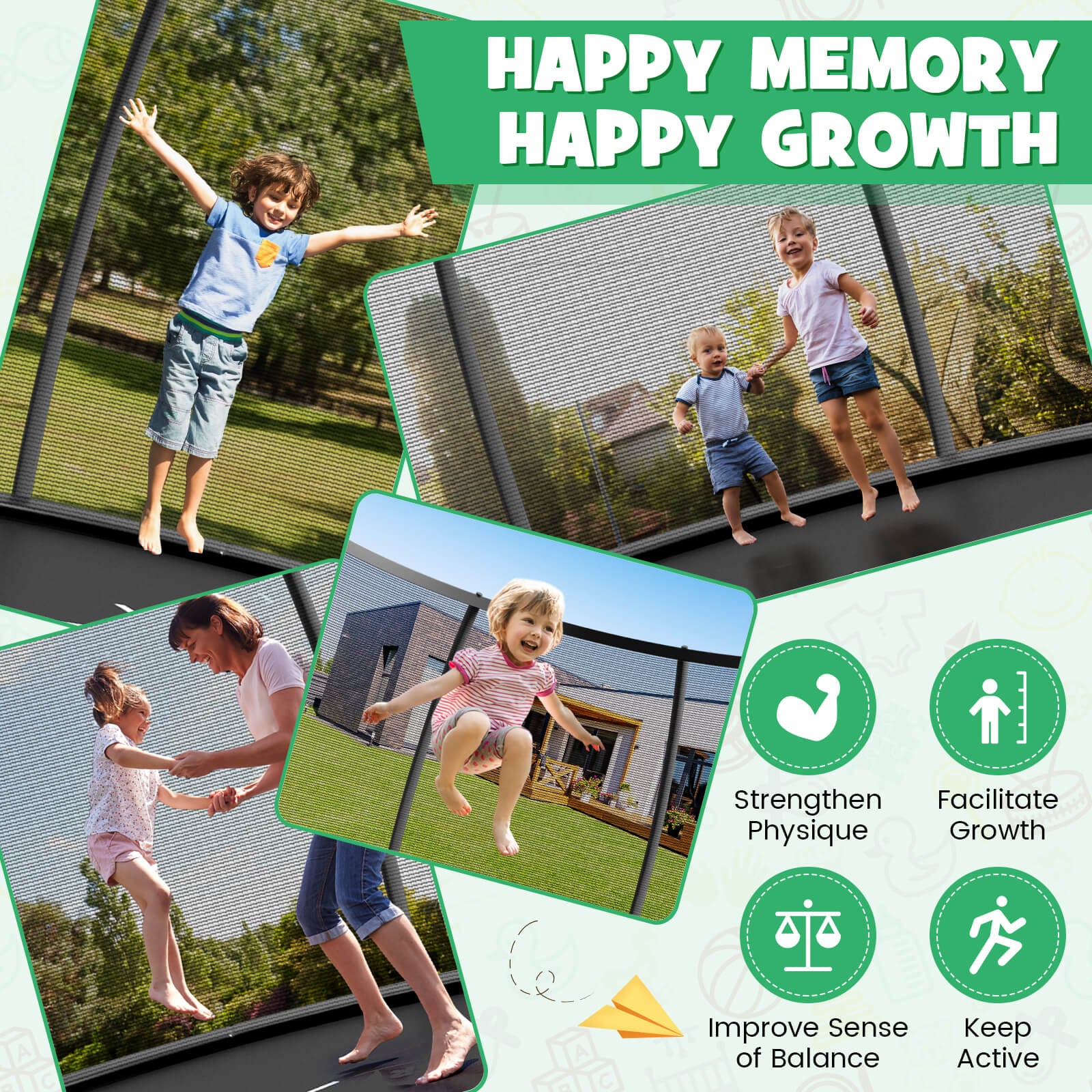 12FT ASTM Approved Recreational Trampoline with Ladder - Image 4