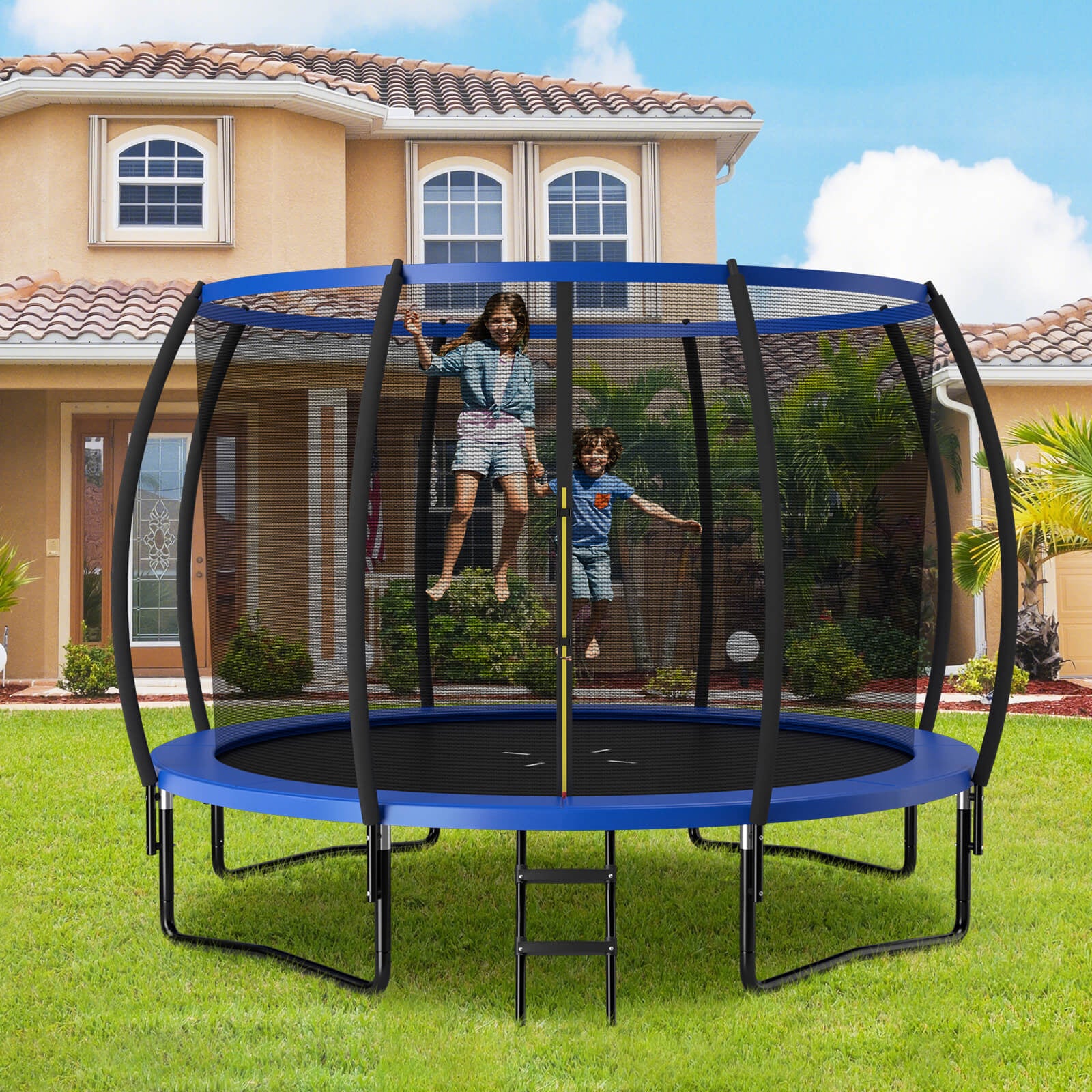 12FT ASTM Approved Recreational Trampoline with Ladder - Image 9