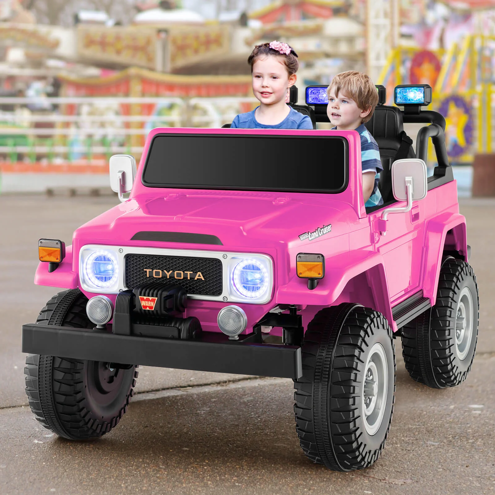 12V 2-Seat Licensed Kids Ride On Toyota FJ40 Car with 2.4G Remote Control - Image 10