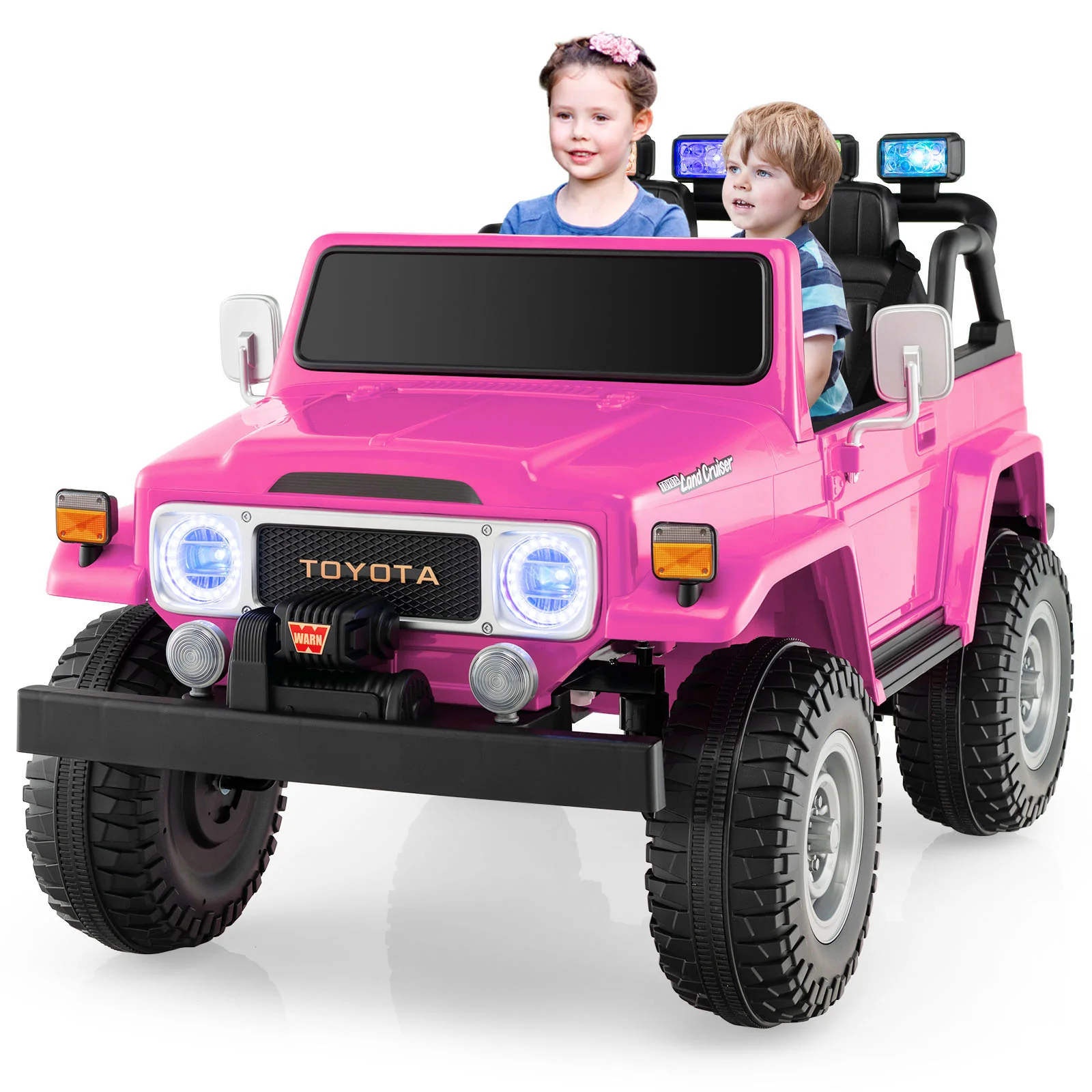 12V 2-Seat Licensed Kids Ride On Toyota FJ40 Car with 2.4G Remote Control - Image 15