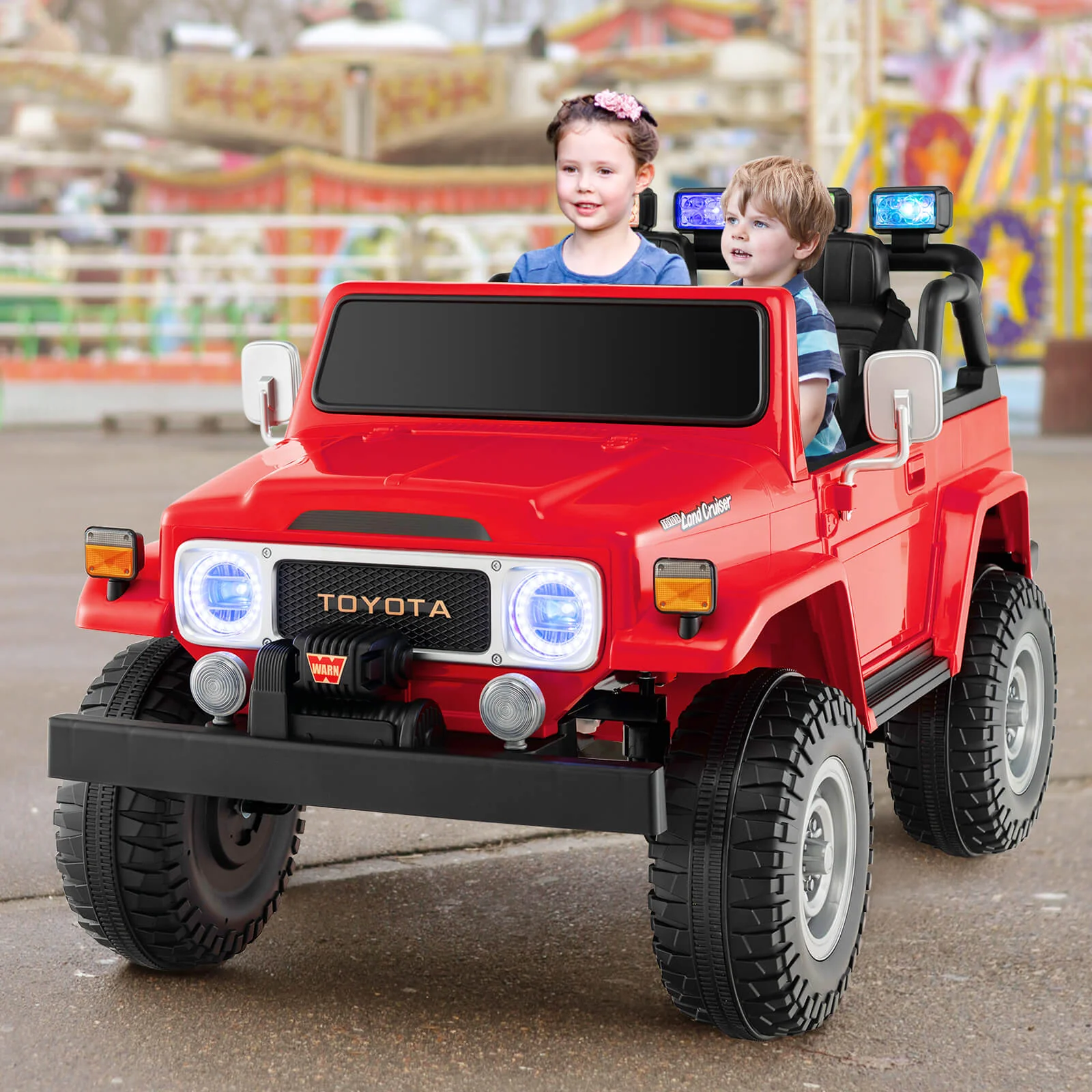 12V 2-Seat Licensed Kids Ride On Toyota FJ40 Car with 2.4G Remote Control - Image 18