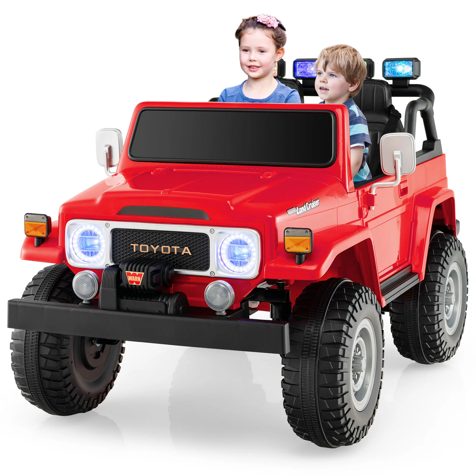 12V 2-Seat Licensed Kids Ride On Toyota FJ40 Car with 2.4G Remote Control - Image 23
