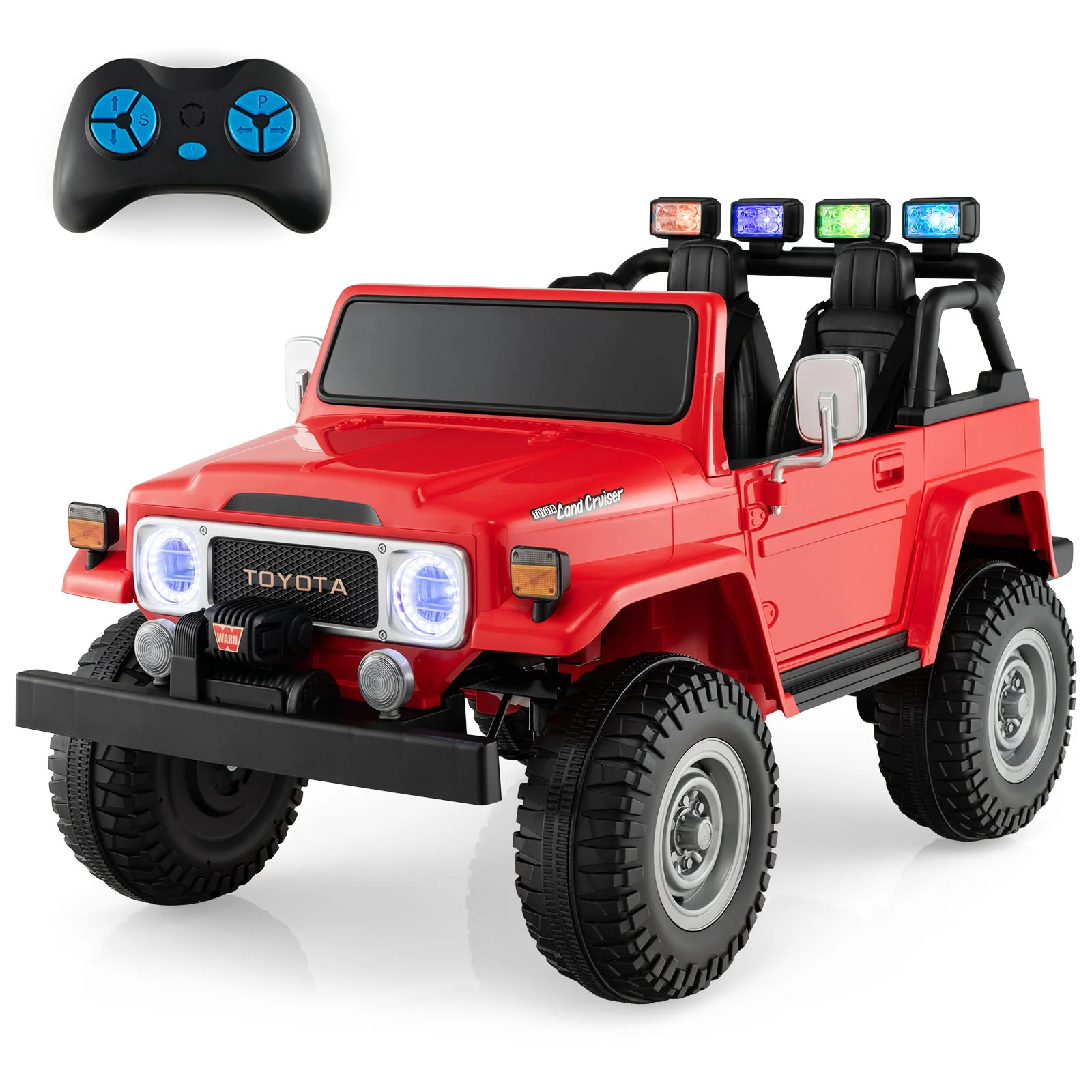 12V 2-Seat Licensed Kids Ride On Toyota FJ40 Car with 2.4G Remote Control - Image 24