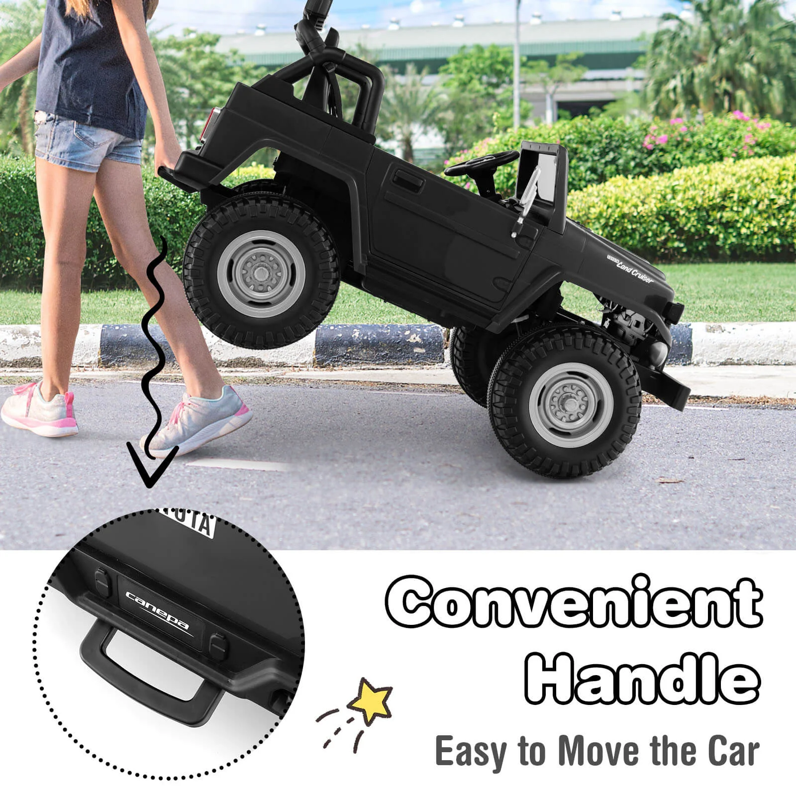 12V 2-Seat Licensed Kids Ride On Toyota FJ40 Car with 2.4G Remote Control - Image 5