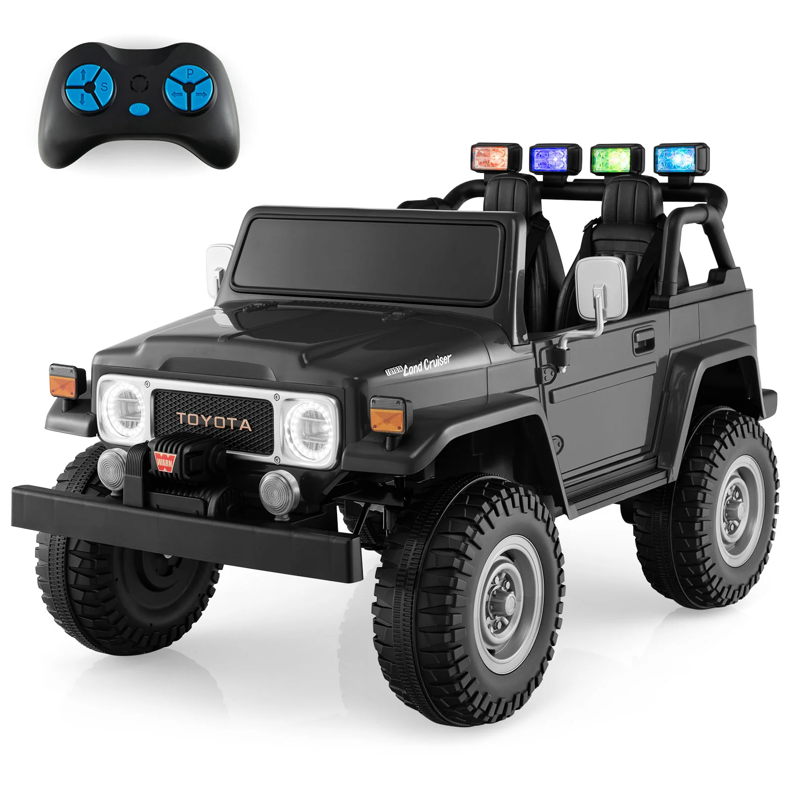 12V 2-Seat Licensed Kids Ride On Toyota FJ40 Car with 2.4G Remote Control - Image 8