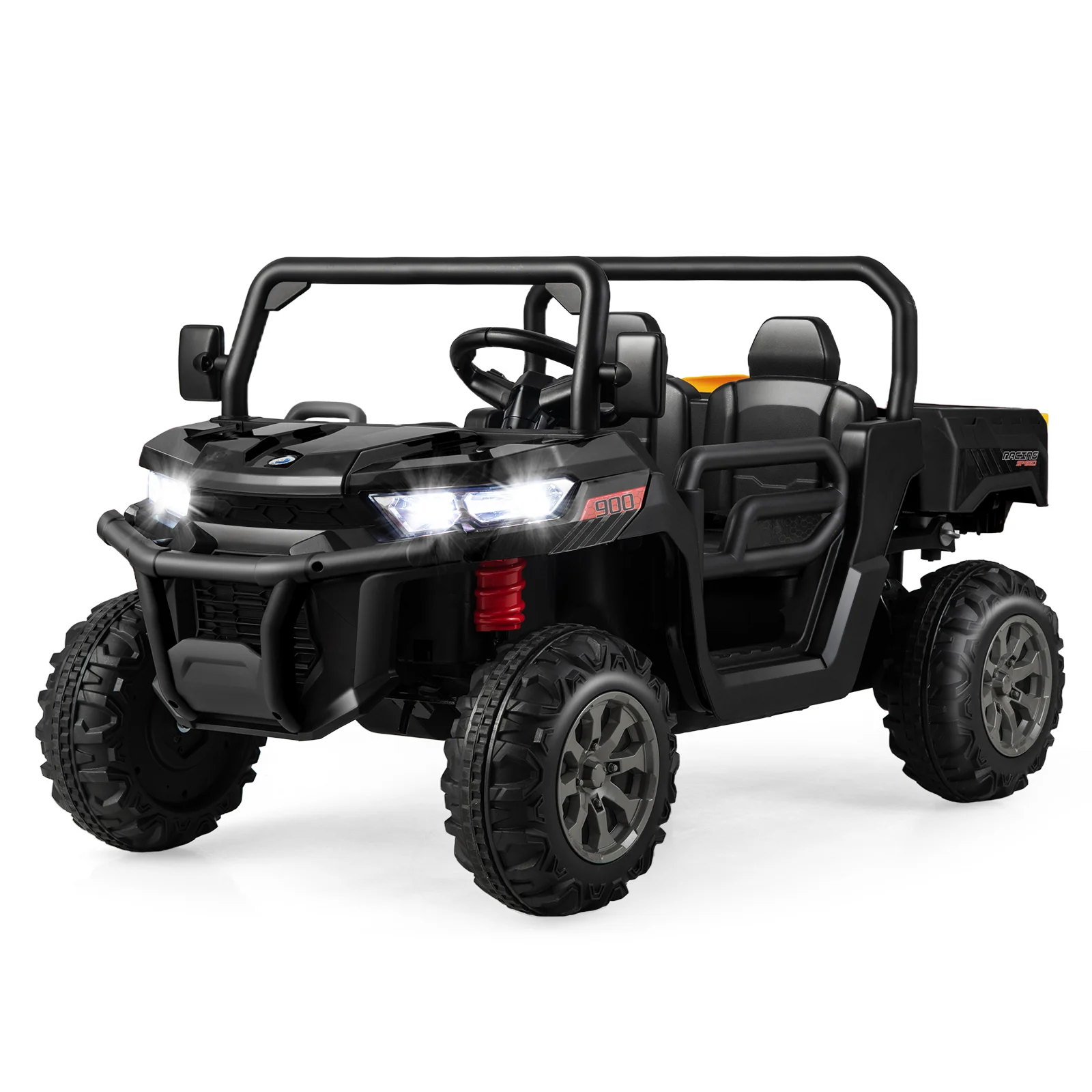 12V 2-Seater Kids Ride On Dump Truck with Dump Bed and Shovel - Image 11