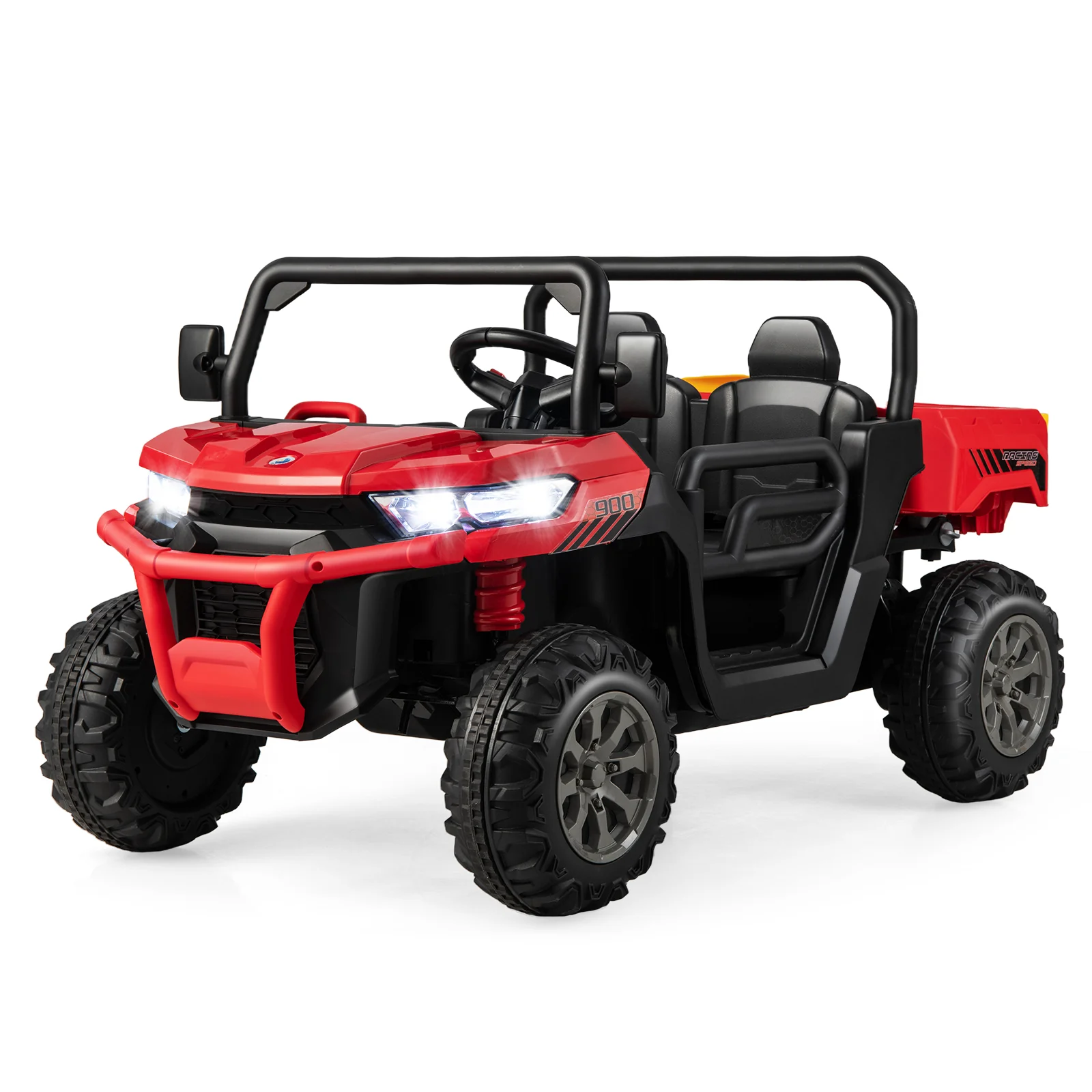 12V 2-Seater Kids Ride On Dump Truck with Dump Bed and Shovel - Image 20