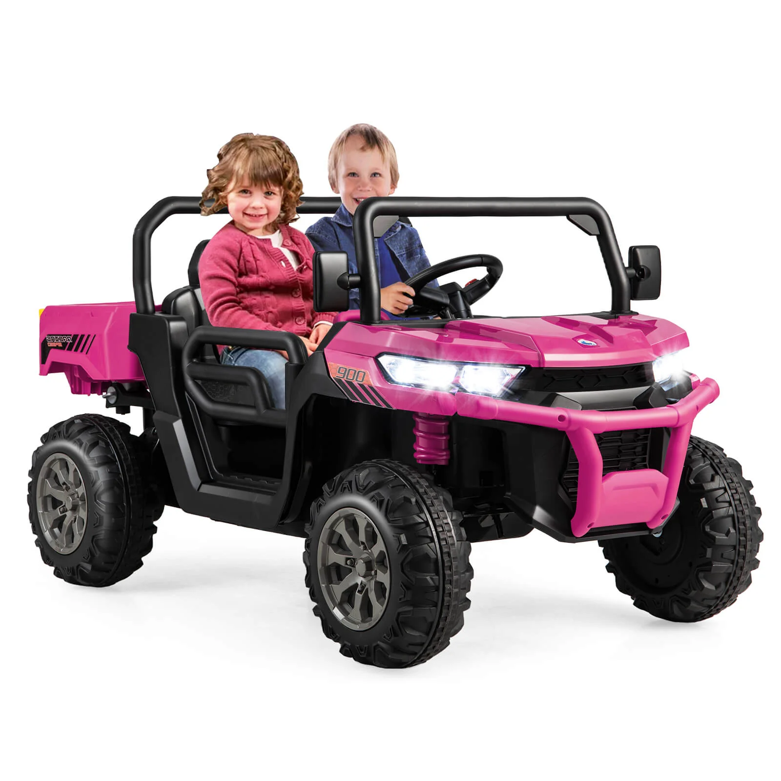 12V 2-Seater Kids Ride On Dump Truck with Dump Bed and Shovel - Image 27