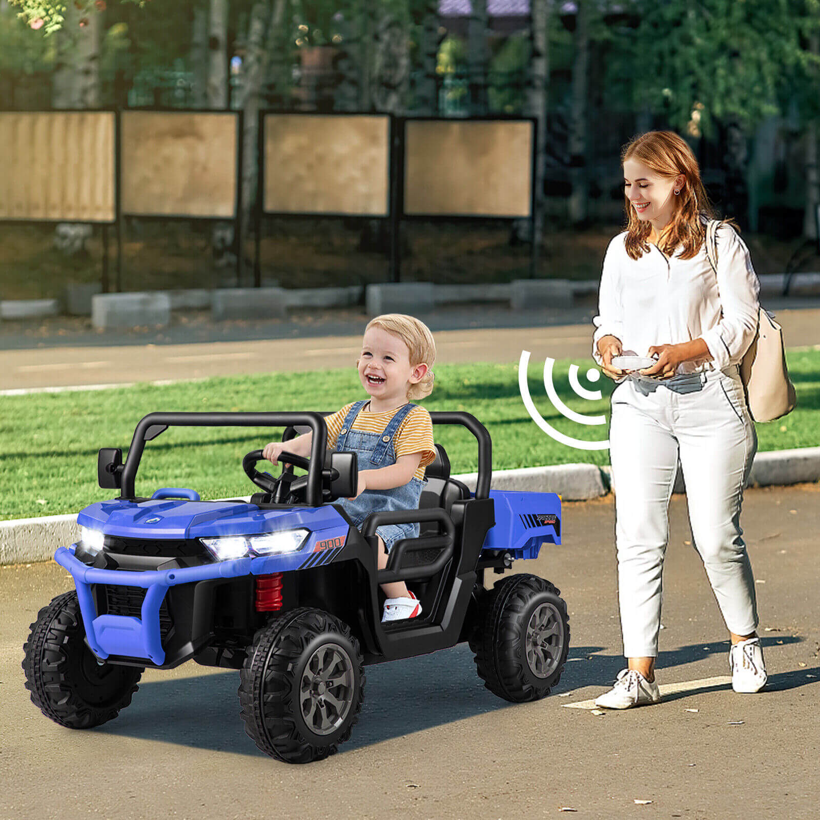 12V 2-Seater Kids Ride On Dump Truck with Dump Bed and Shovel - Image 33