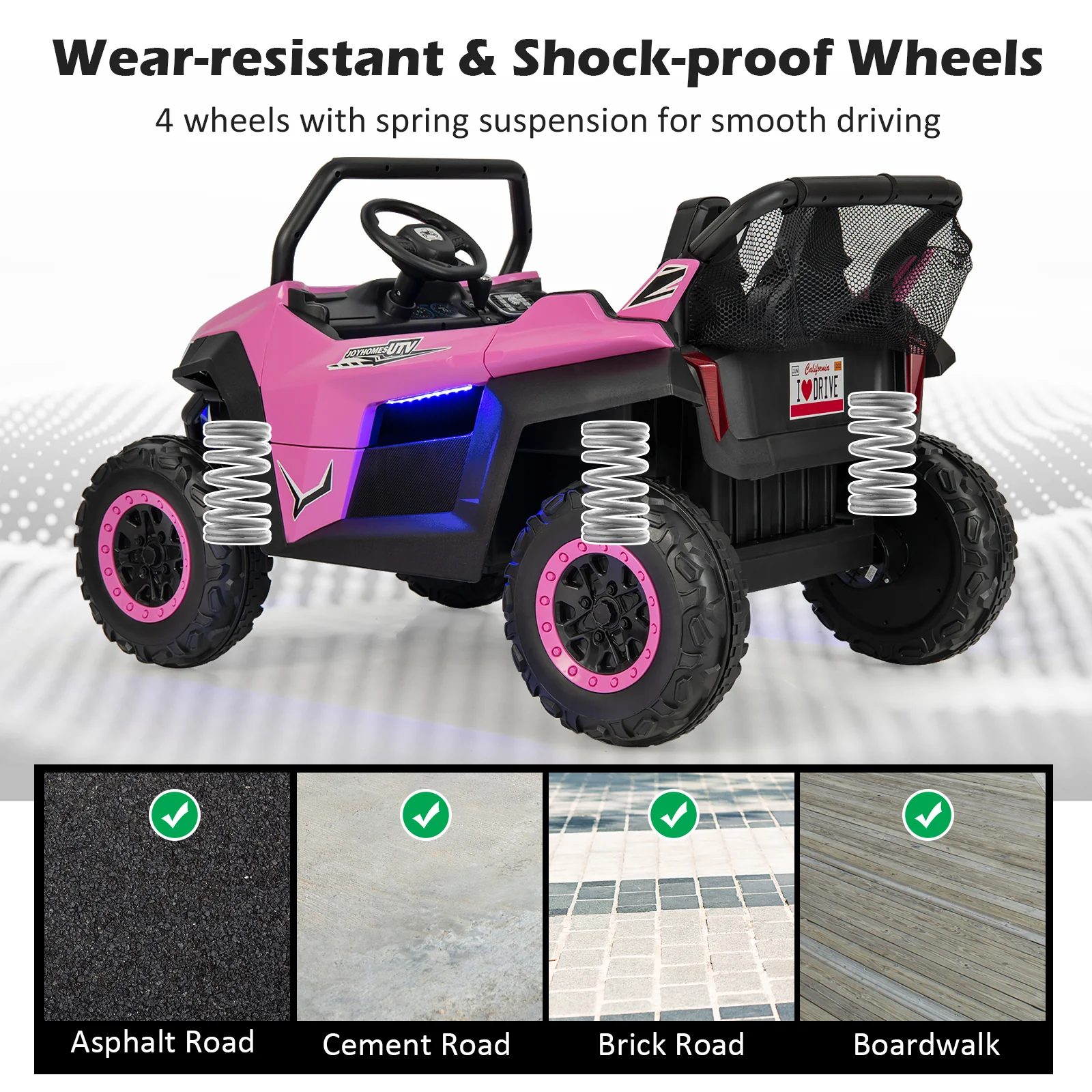12V 2-Seater Kids Ride on UTV with Slow Start Function Music - Image 15