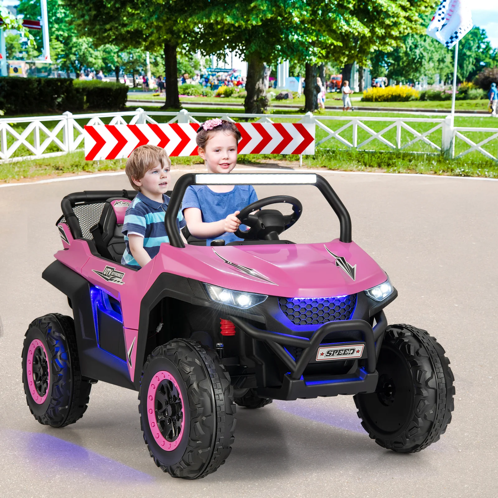12V 2-Seater Kids Ride on UTV with Slow Start Function Music - Image 9