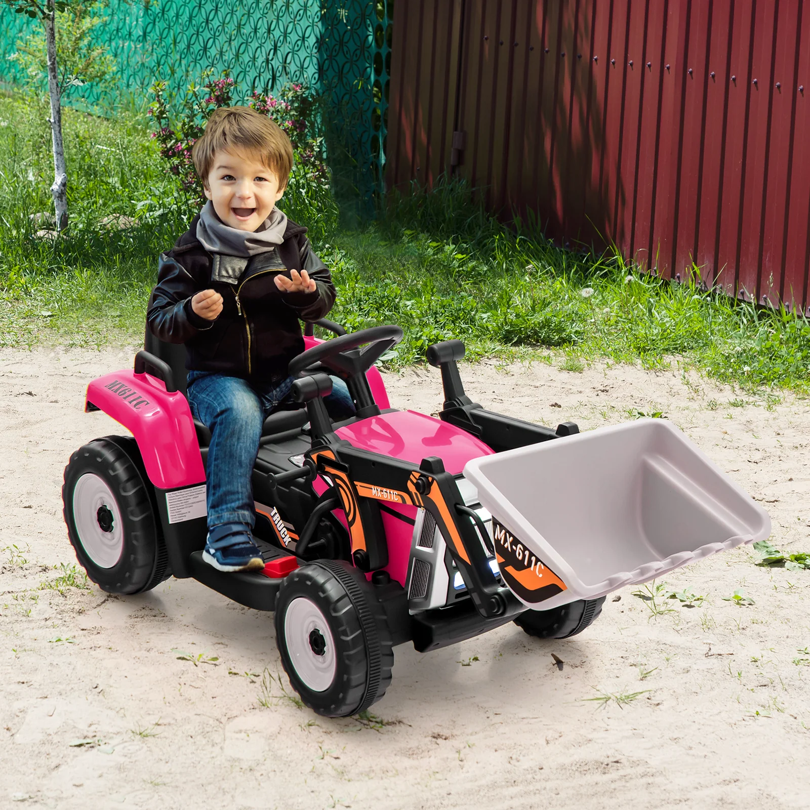 12V Battery Powered Kids Ride on Excavator with Adjustable Arm and Bucket - Image 10