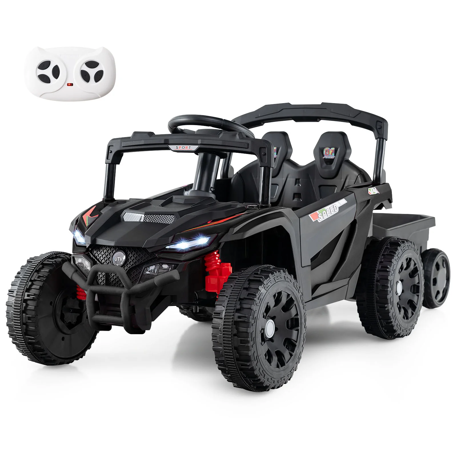 12V Battery Powered Ride On Tractor with Parent Remote Control - Image 3