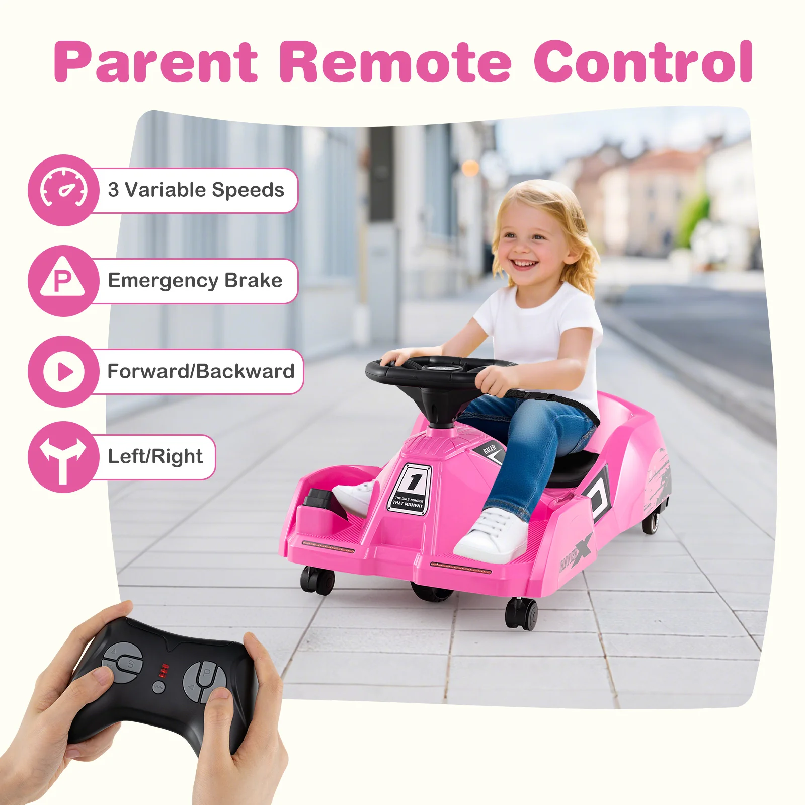 12V Electric Cleaning Go Kart with Detachable Mop and Remote Control - Image 9
