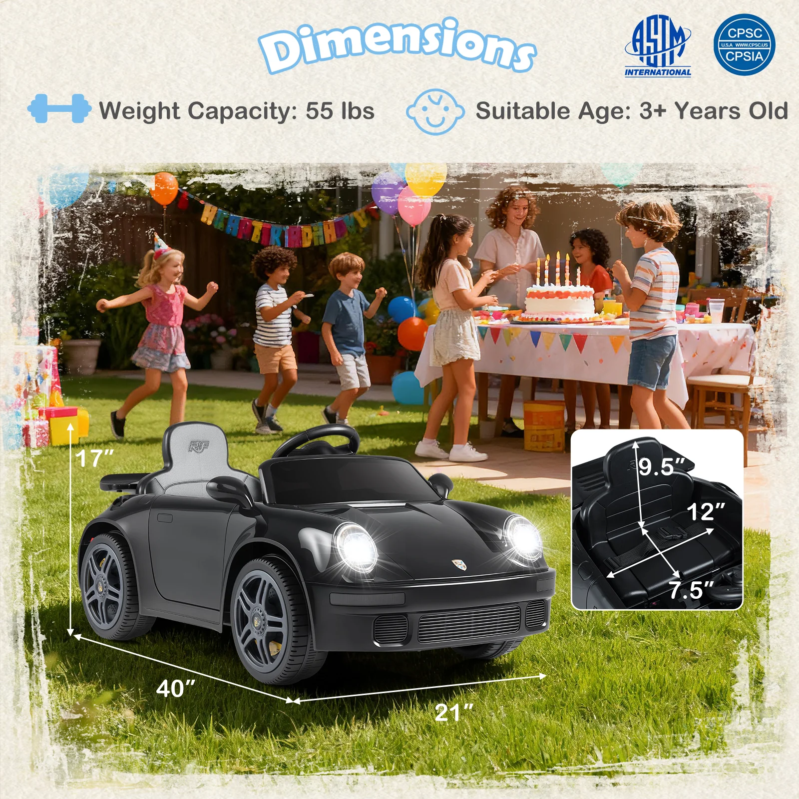 12V Electric Ride On Car Licensed RUFÂ CTR with Remote Control and Music - Image 12