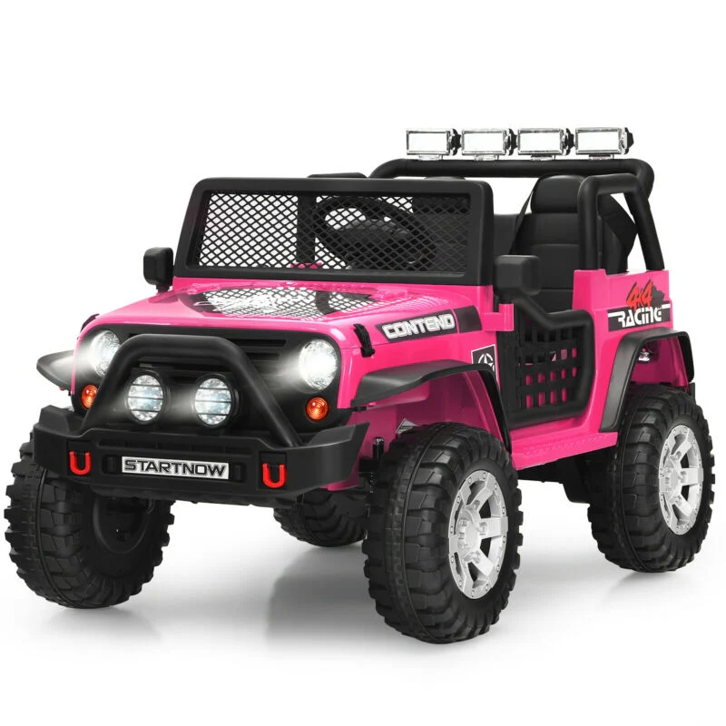 12V Kids Electric Ride On Truck with Remote Control and Operation Lever - Image 11