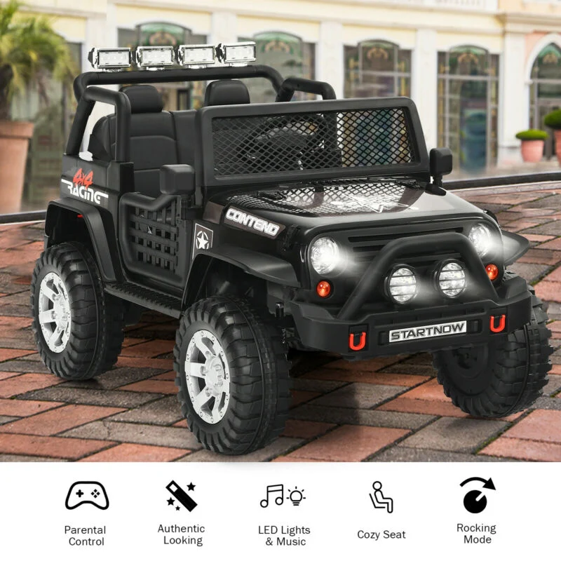 12V Kids Electric Ride On Truck with Remote Control and Operation Lever - Image 2