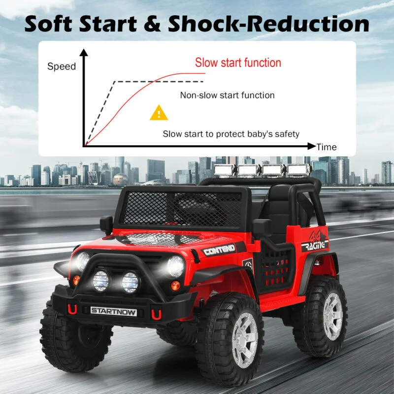 12V Kids Electric Ride On Truck with Remote Control and Operation Lever - Image 24