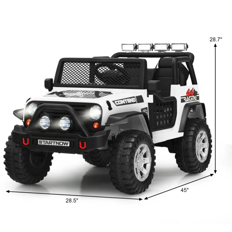 12V Kids Electric Ride On Truck with Remote Control and Operation Lever - Image 28