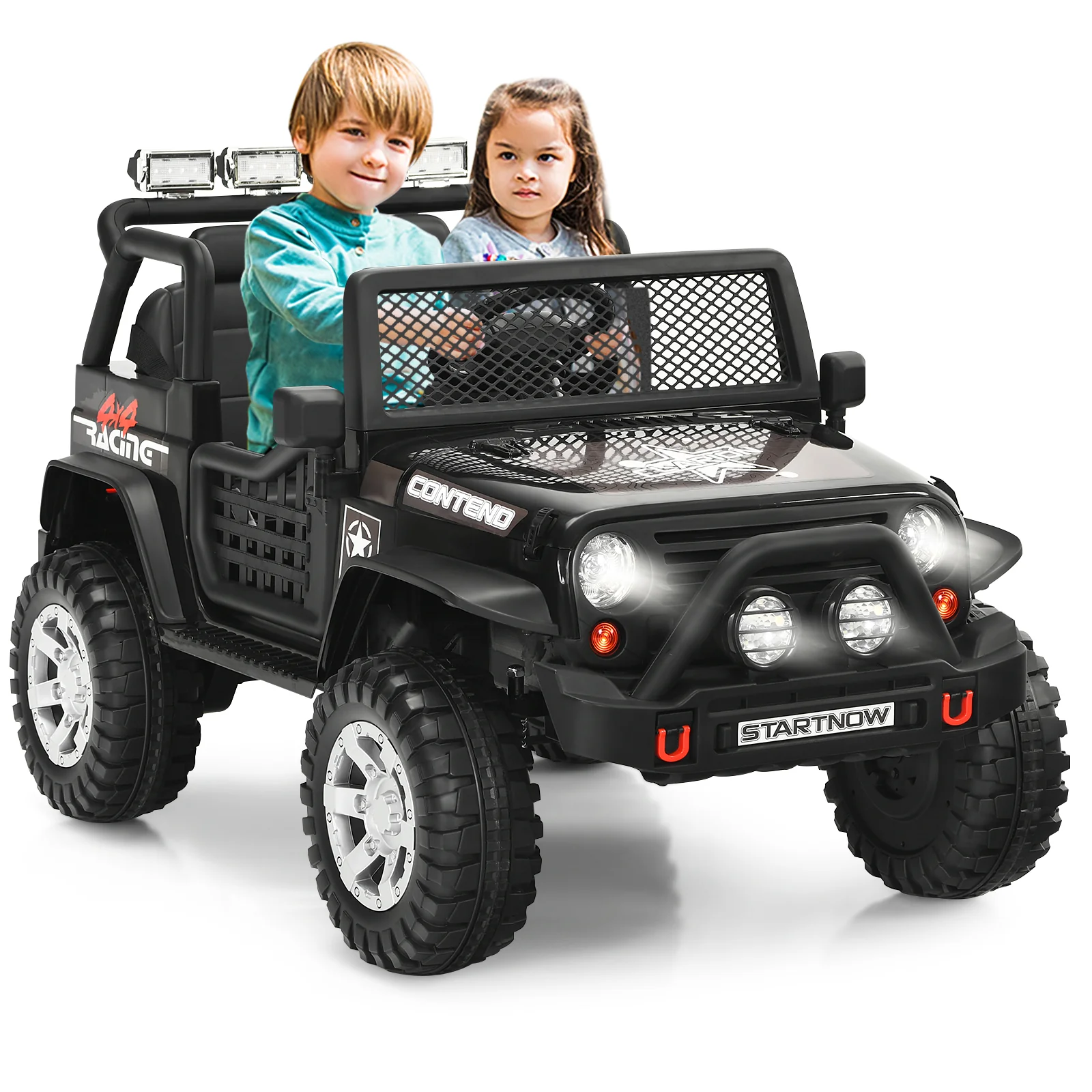 12V Kids Electric Ride On Truck with Remote Control and Operation Lever - Image 4