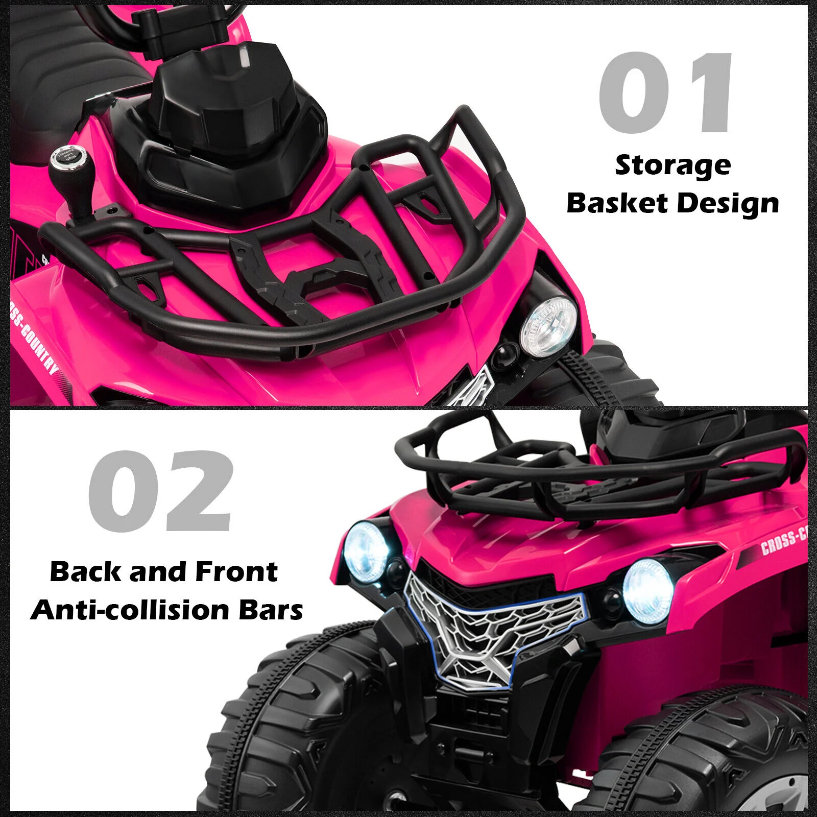 12V Kids Ride On ATV 4 Wheeler with MP3 and Headlights - Image 15