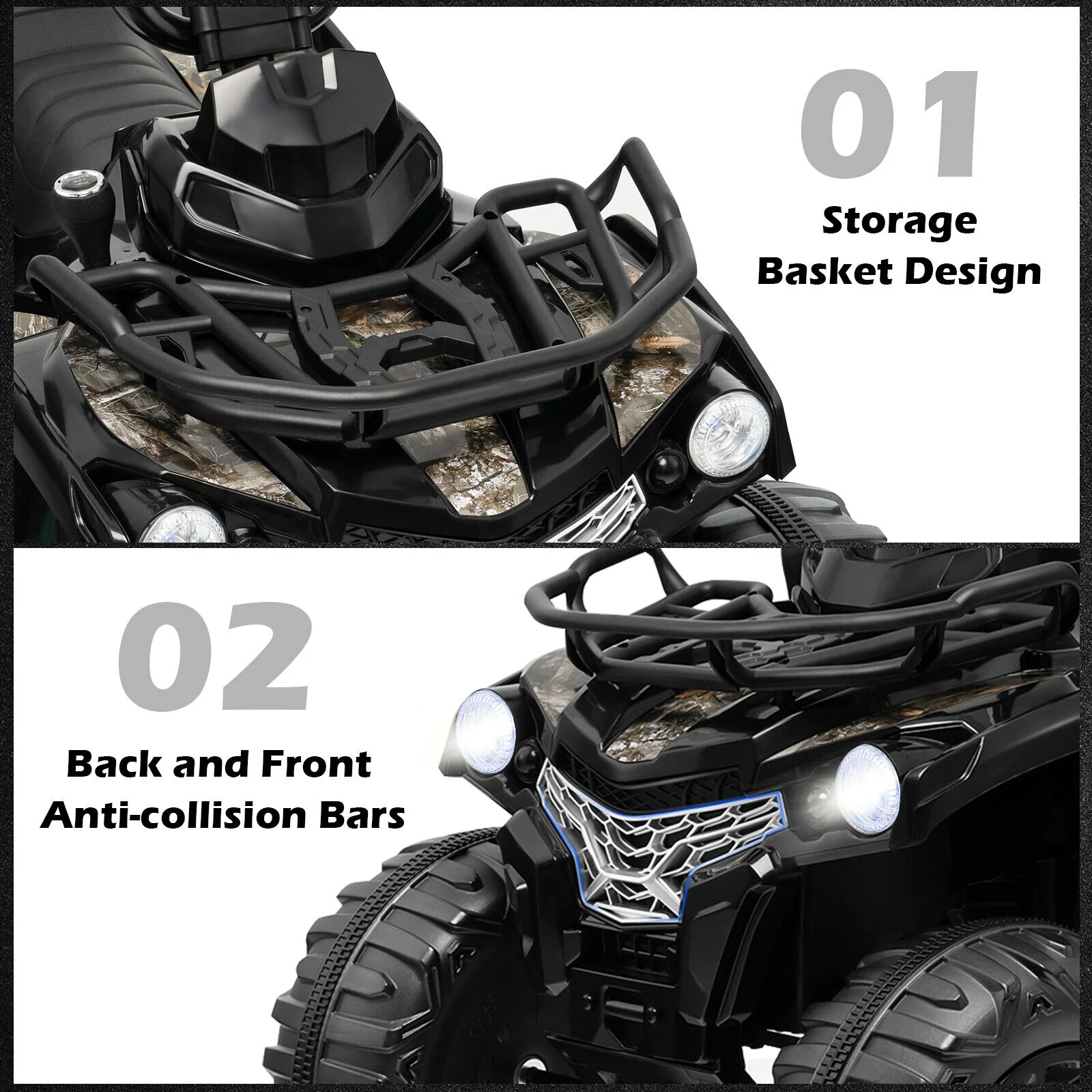 12V Kids Ride On ATV 4 Wheeler with MP3 and Headlights - Image 24