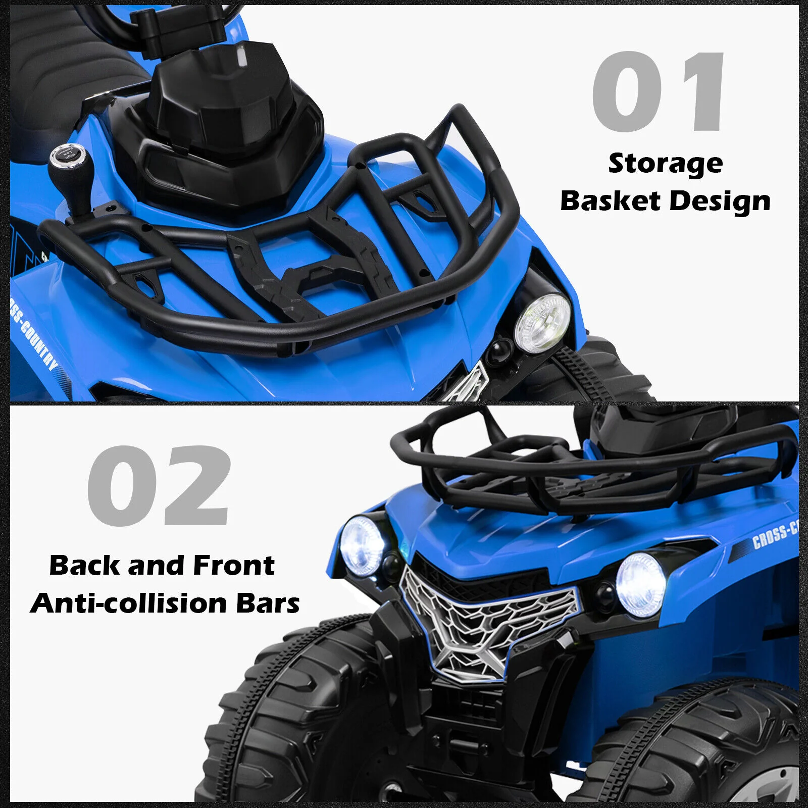 12V Kids Ride On ATV 4 Wheeler with MP3 and Headlights - Image 32