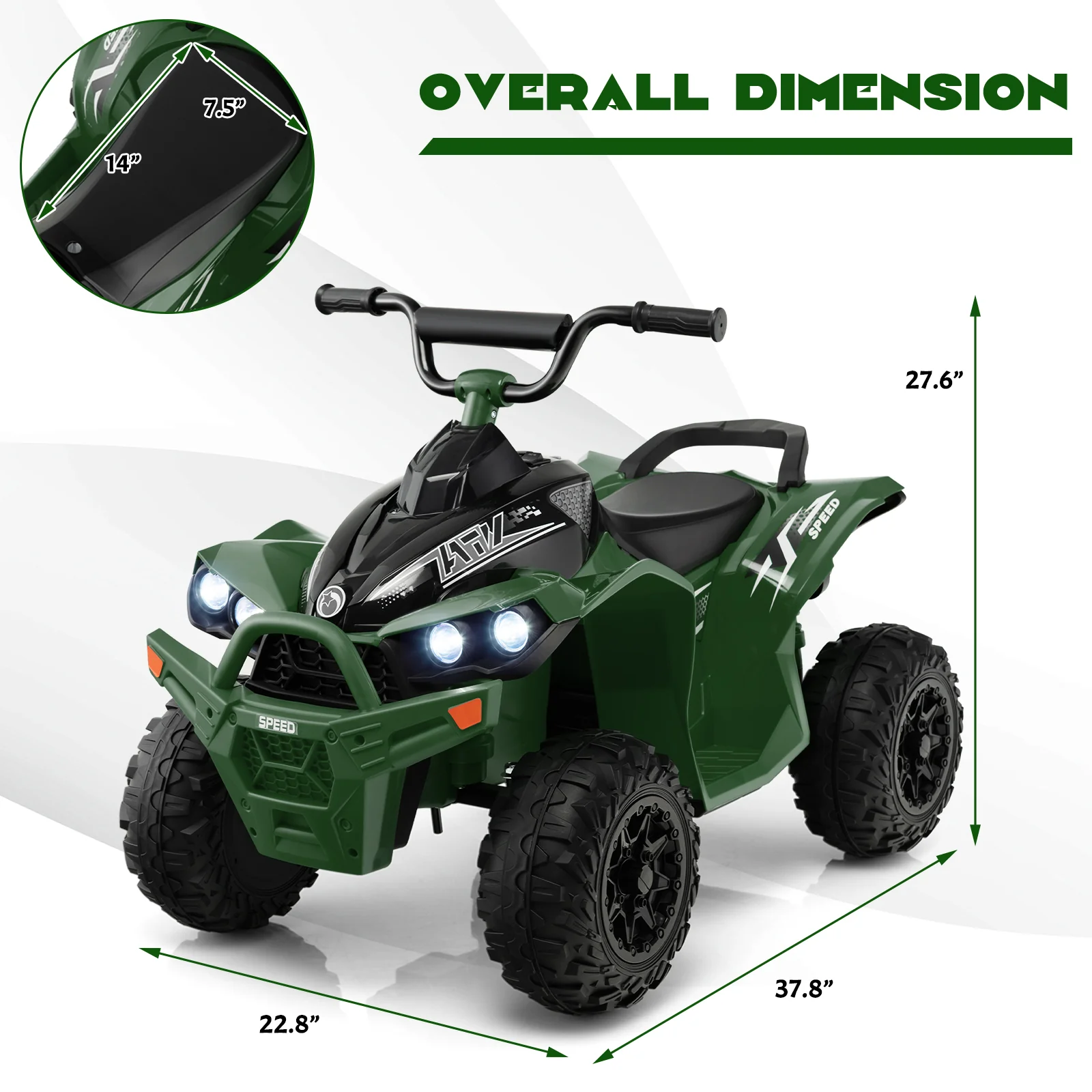 12V Kids Ride On ATV with High/Low Speed and Comfortable Seat - Image 13