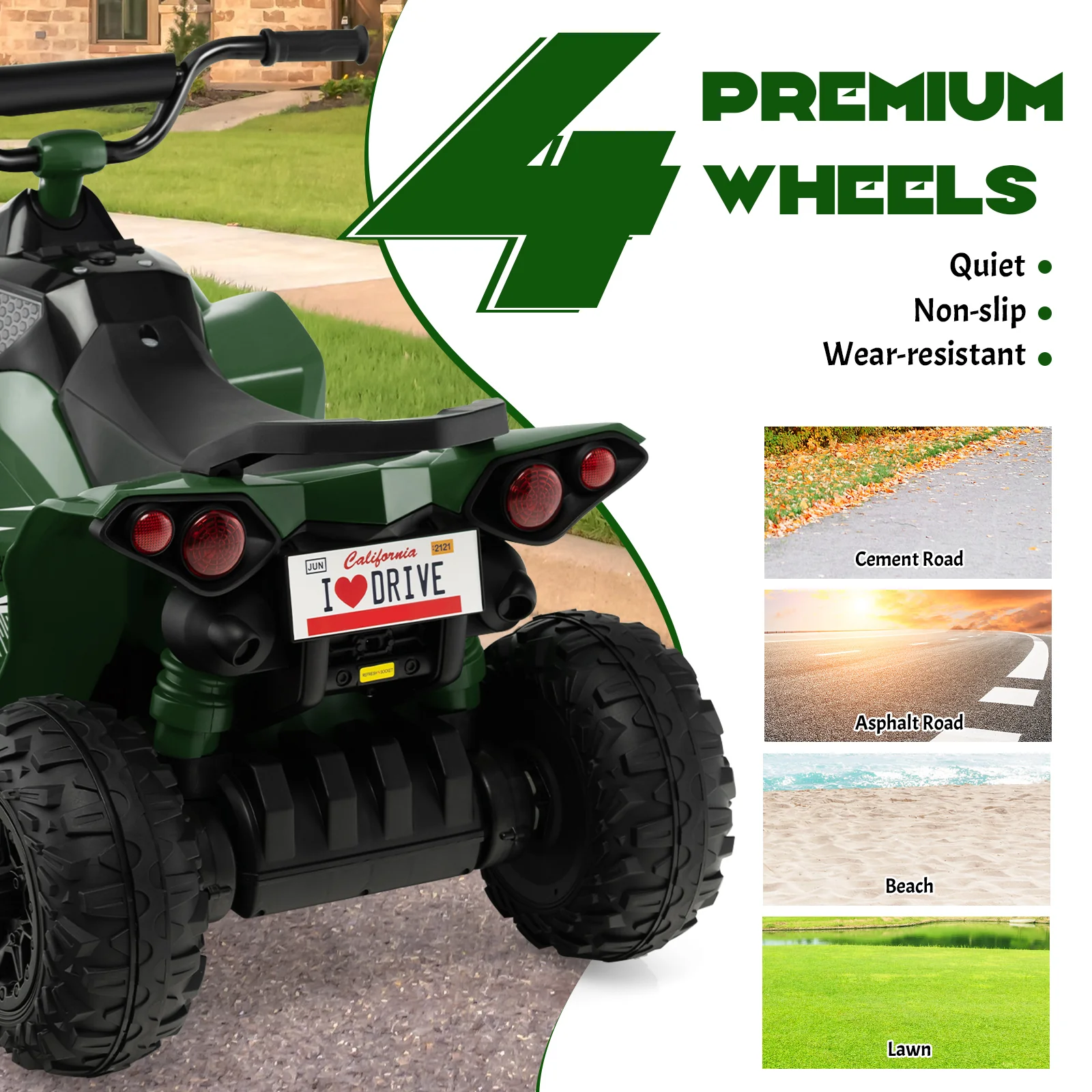 12V Kids Ride On ATV with High/Low Speed and Comfortable Seat - Image 16